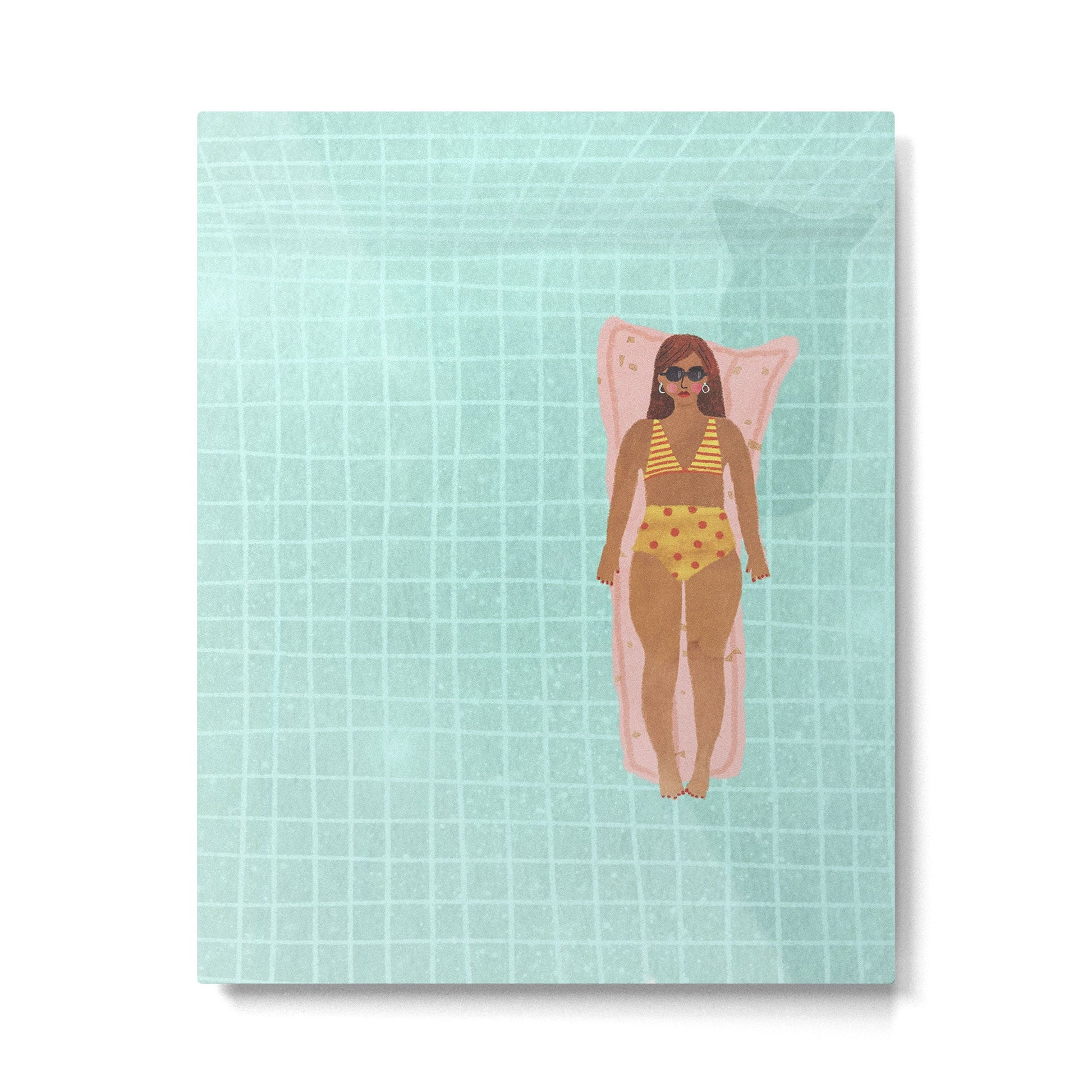 Swimming in Blue Metal Print | TeksDecor
