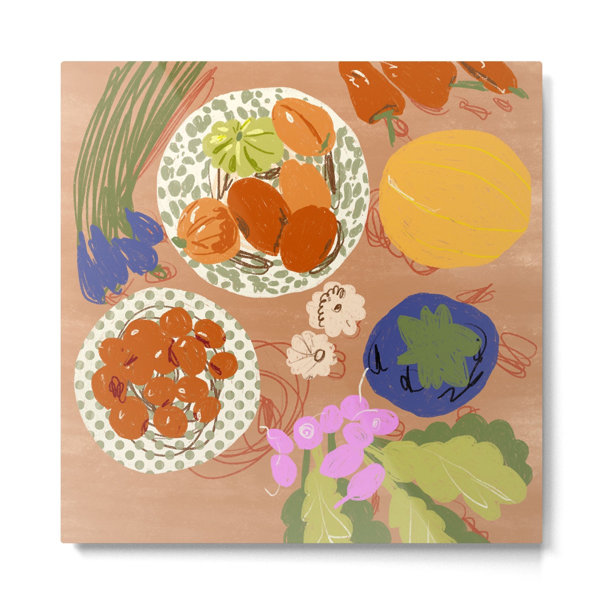 Vegetables Metal Print | TeksDecor