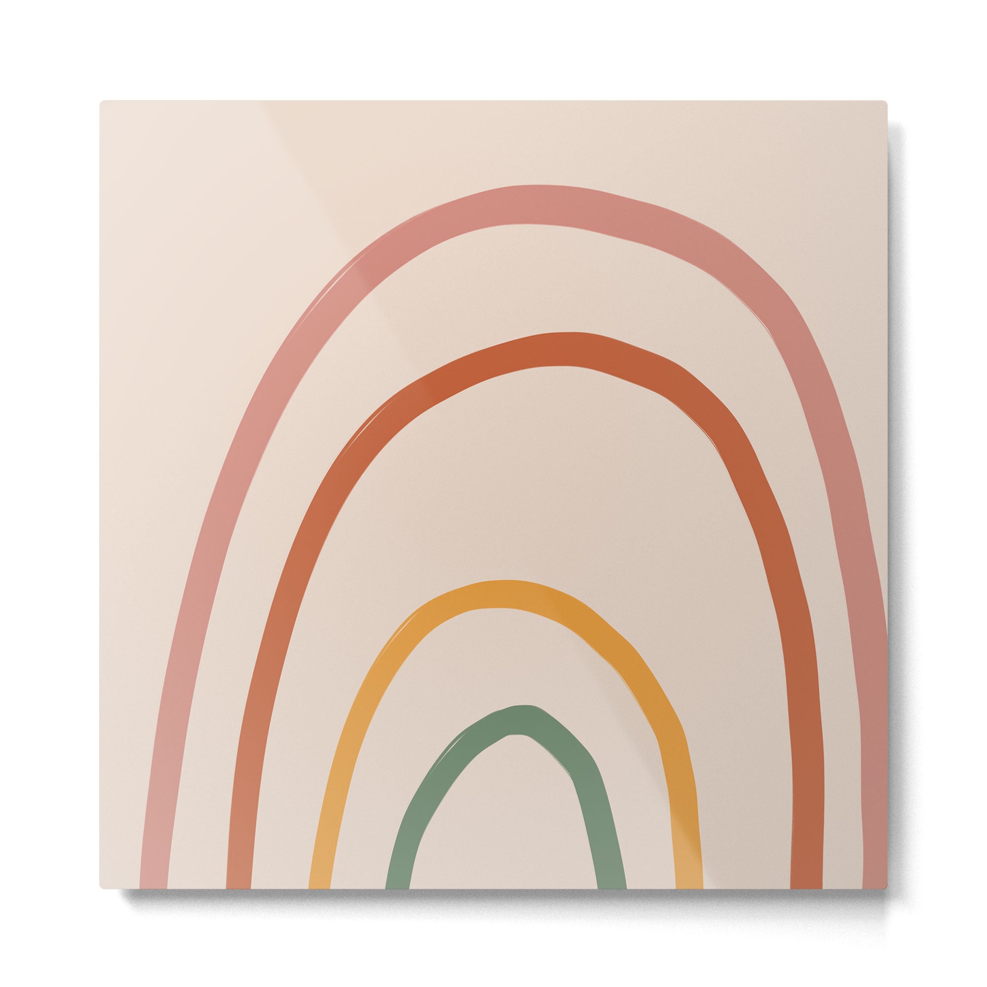 Warm Rainbow Metal Print | TeksDecor