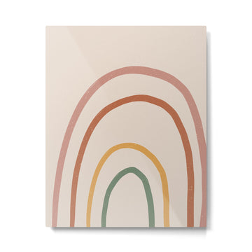 Warm Rainbow Metal Print | TeksDecor