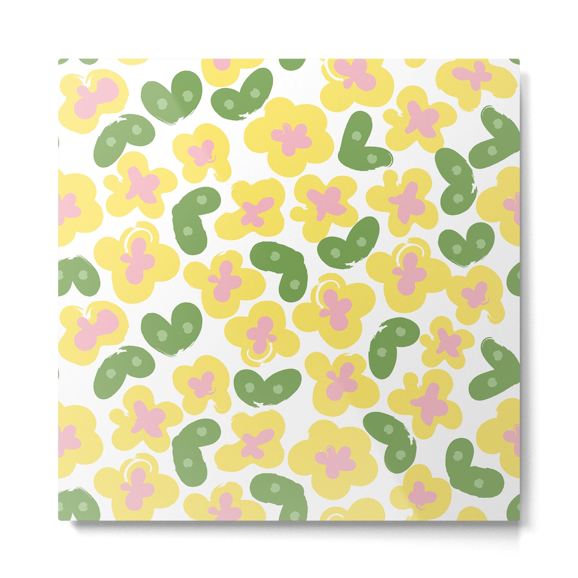 Yellow Meadow Metal Print | TeksDecor