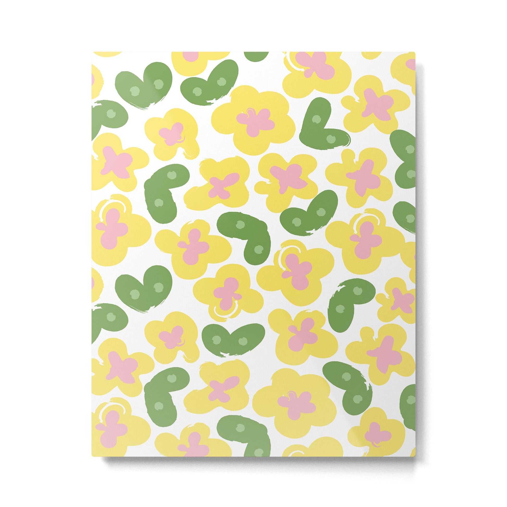 Yellow Meadow Metal Print | TeksDecor