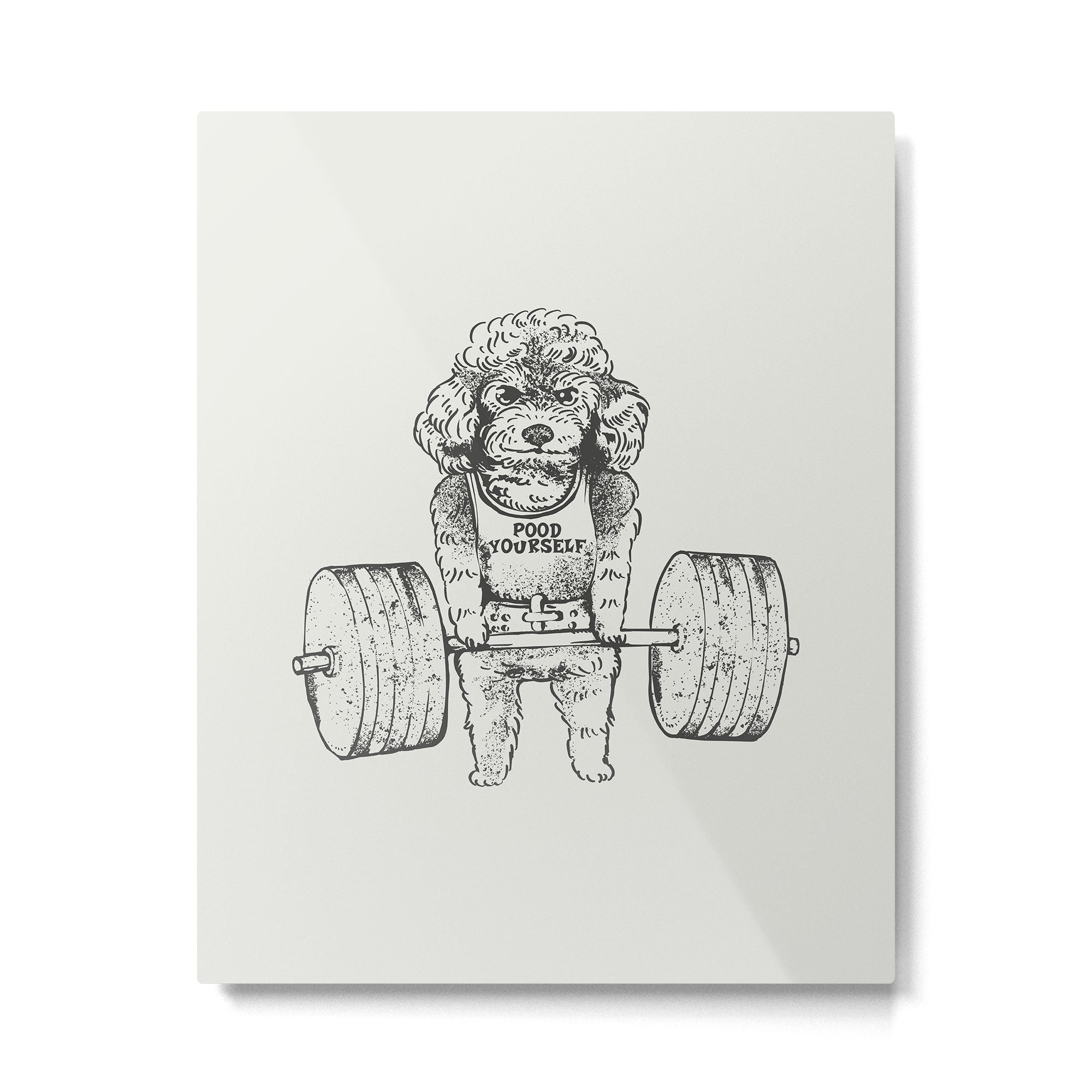 Poodle Lift Metal Print | TeksDecor
