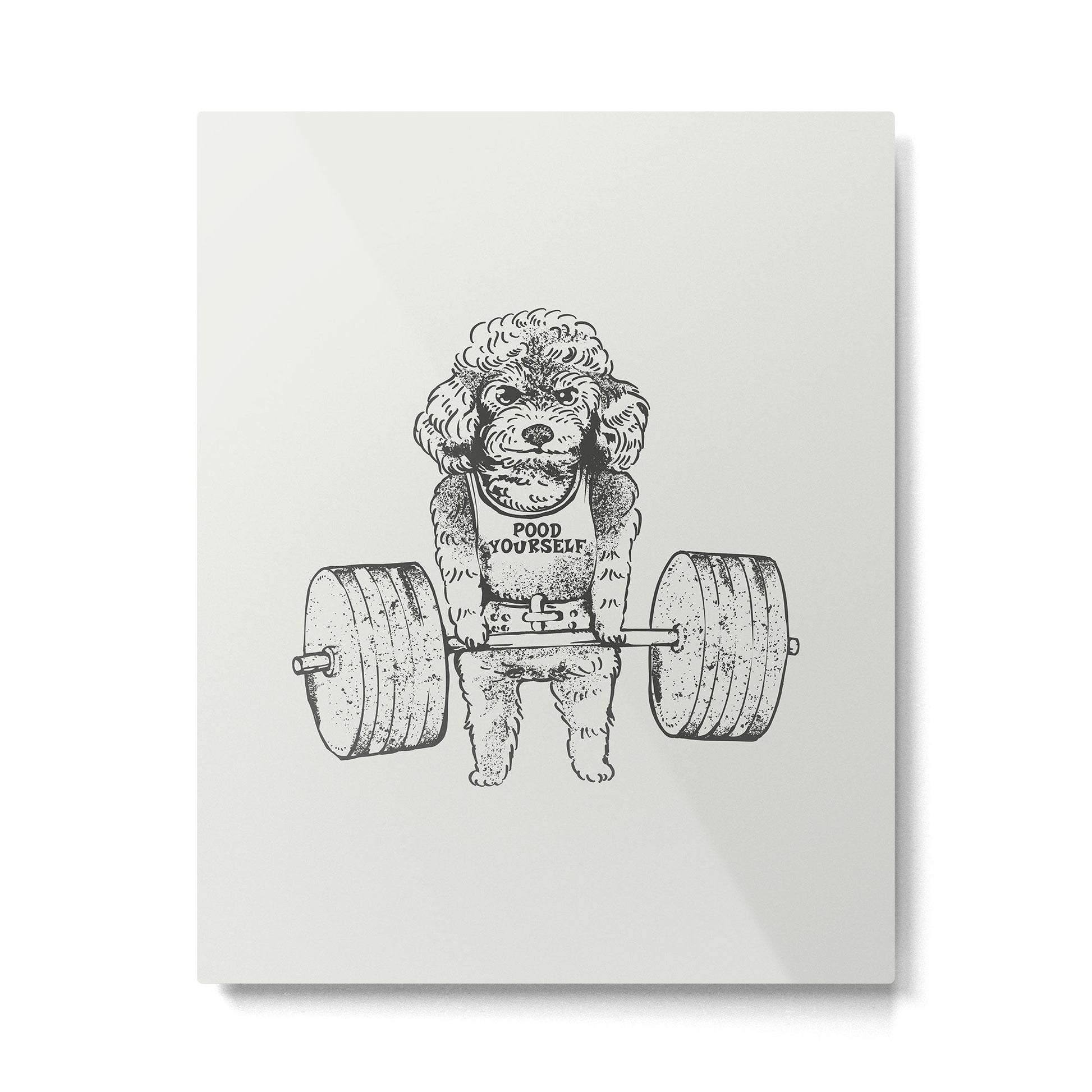 Poodle Lift Metal Print | TeksDecor