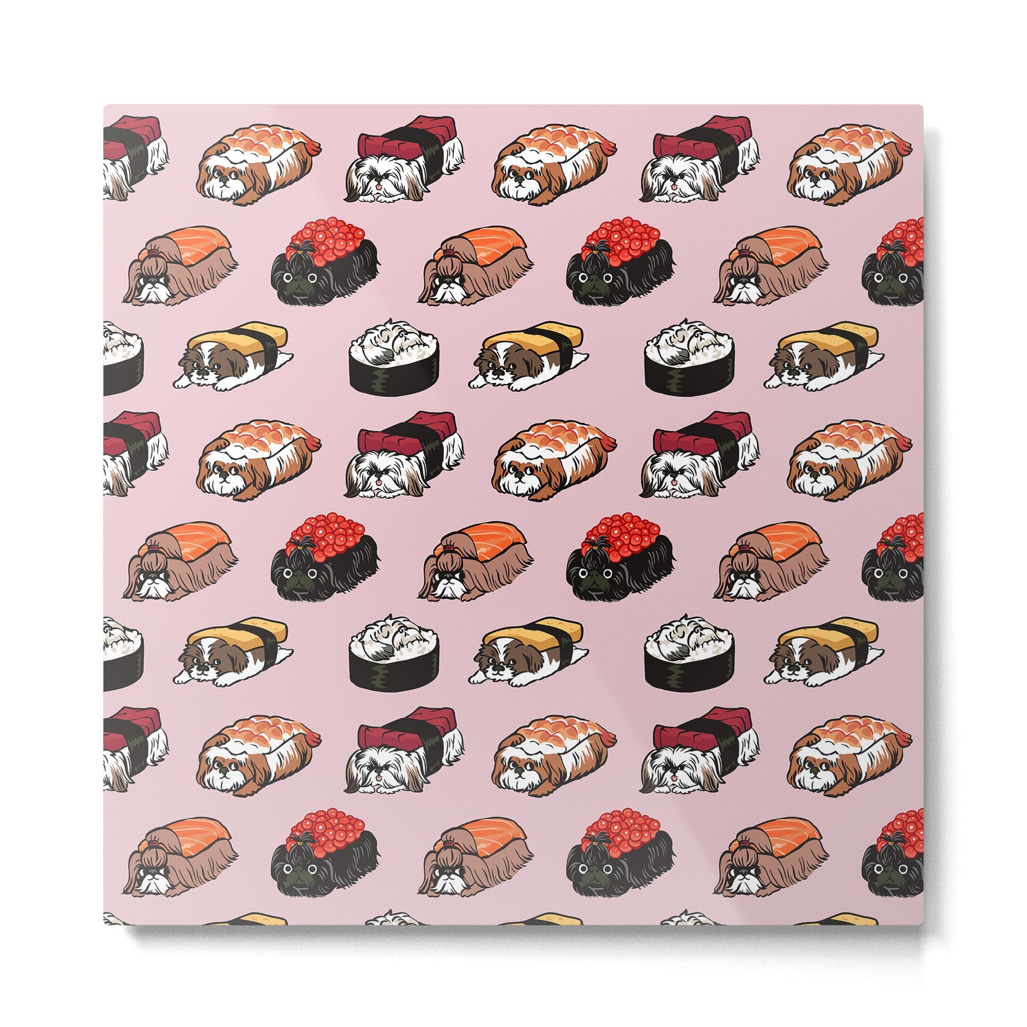 Sushi Shih Tzu Metal Print | TeksDecor