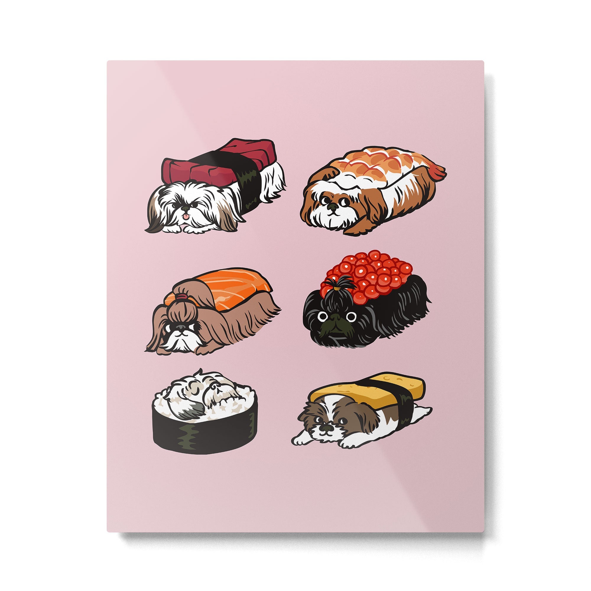 Sushi Shih Tzu Metal Print | TeksDecor