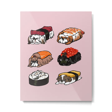 Sushi Shih Tzu Metal Print | TeksDecor