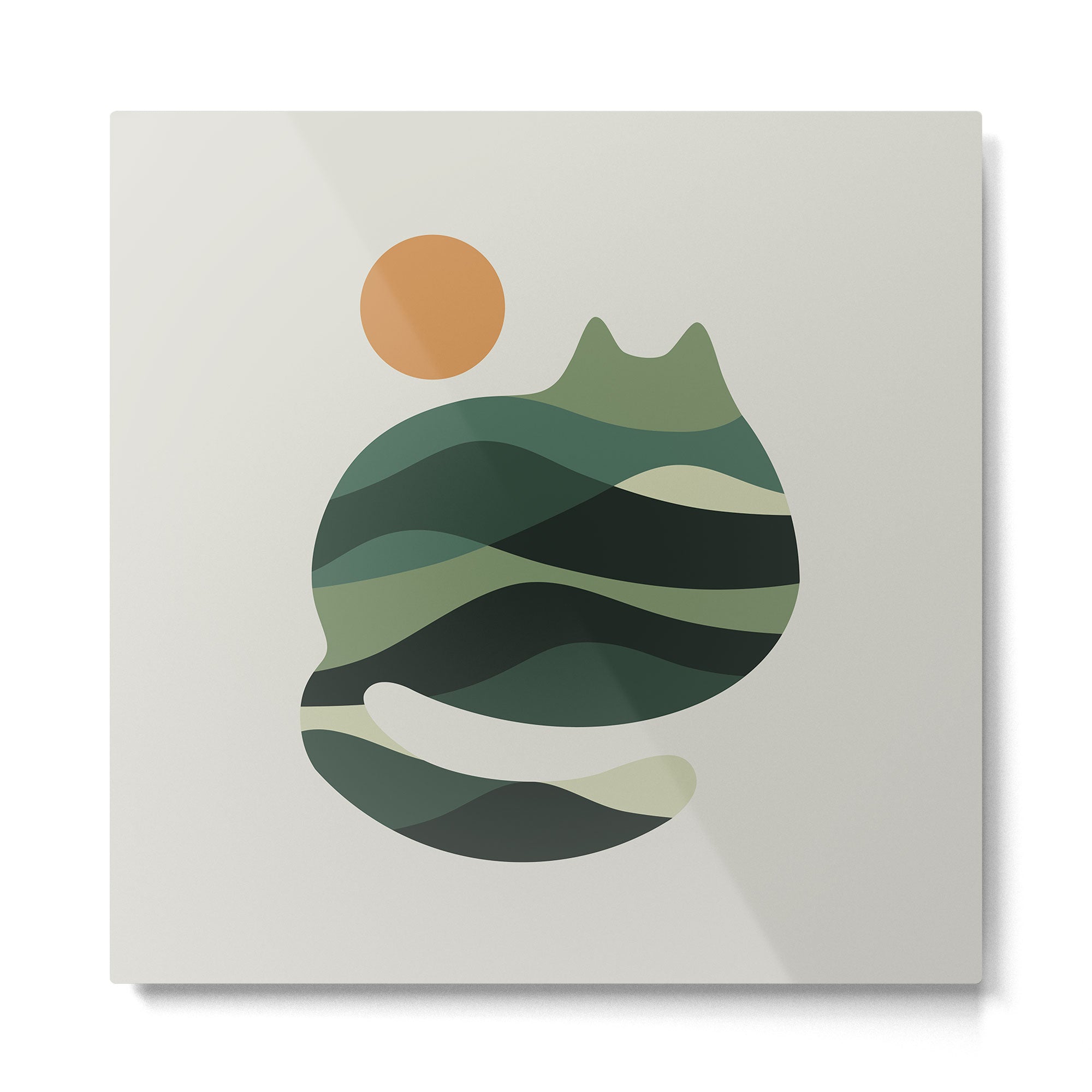 Cat Landscape 122 Metal Print | TeksDecor