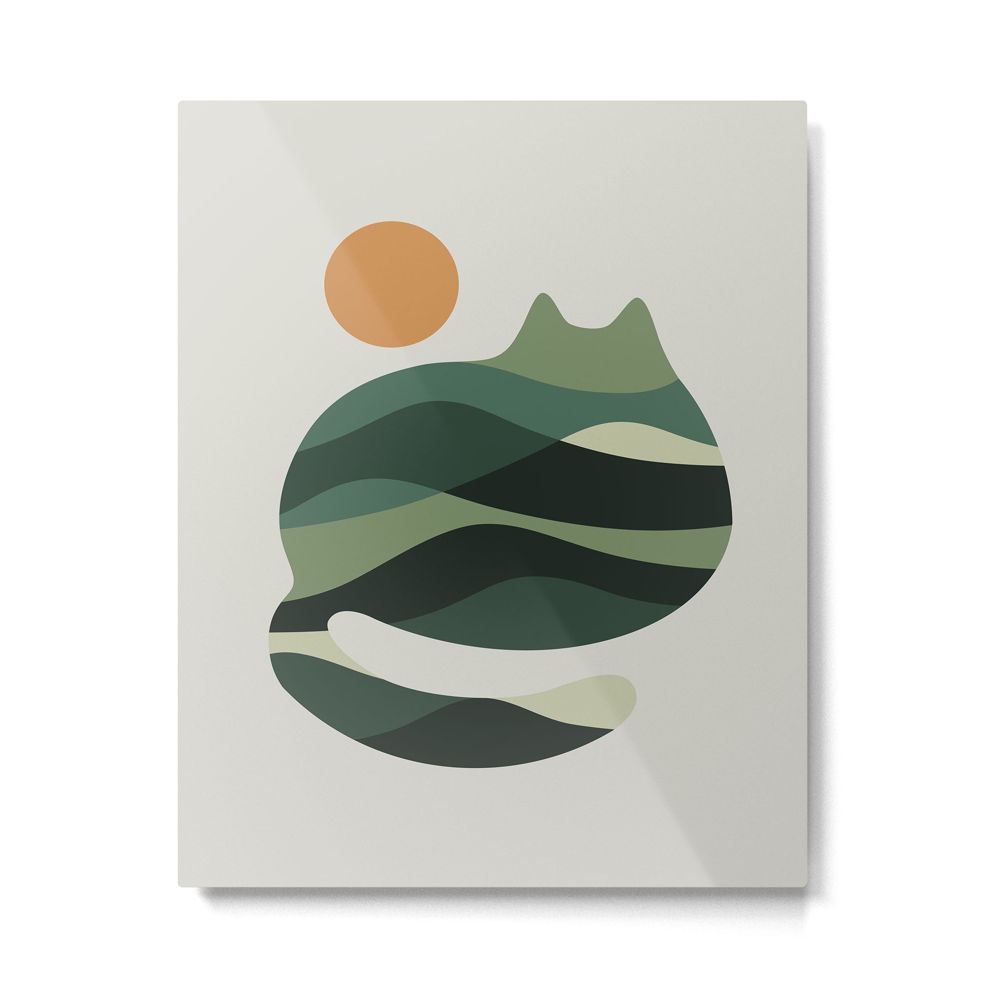 Cat Landscape 122 Metal Print | TeksDecor