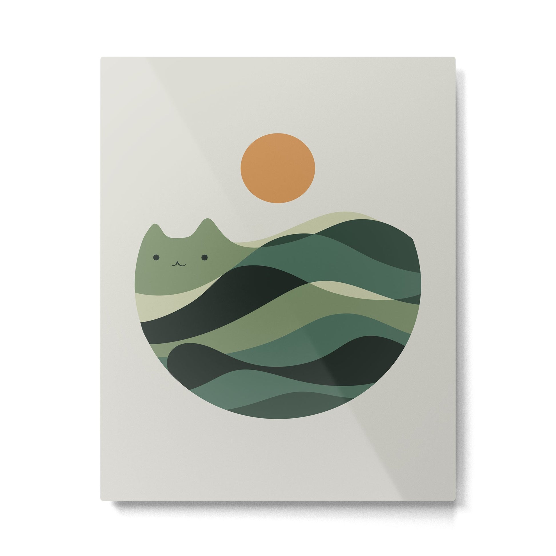 Cat Landscape 123 Metal Print | TeksDecor
