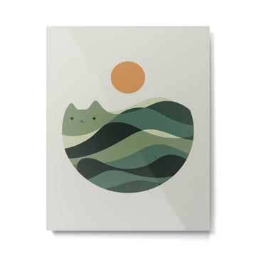 Cat Landscape 123 Metal Print | TeksDecor