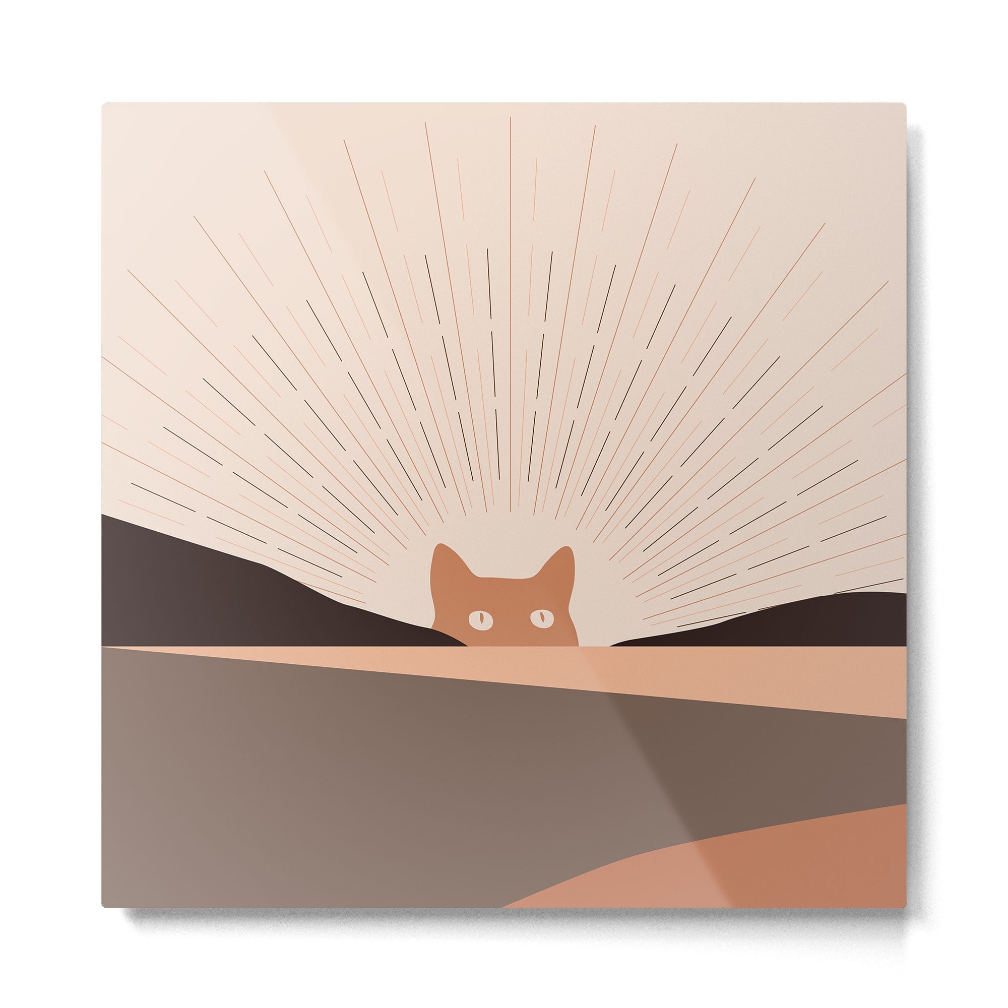 Cat Landscape 124 Metal Print | TeksDecor