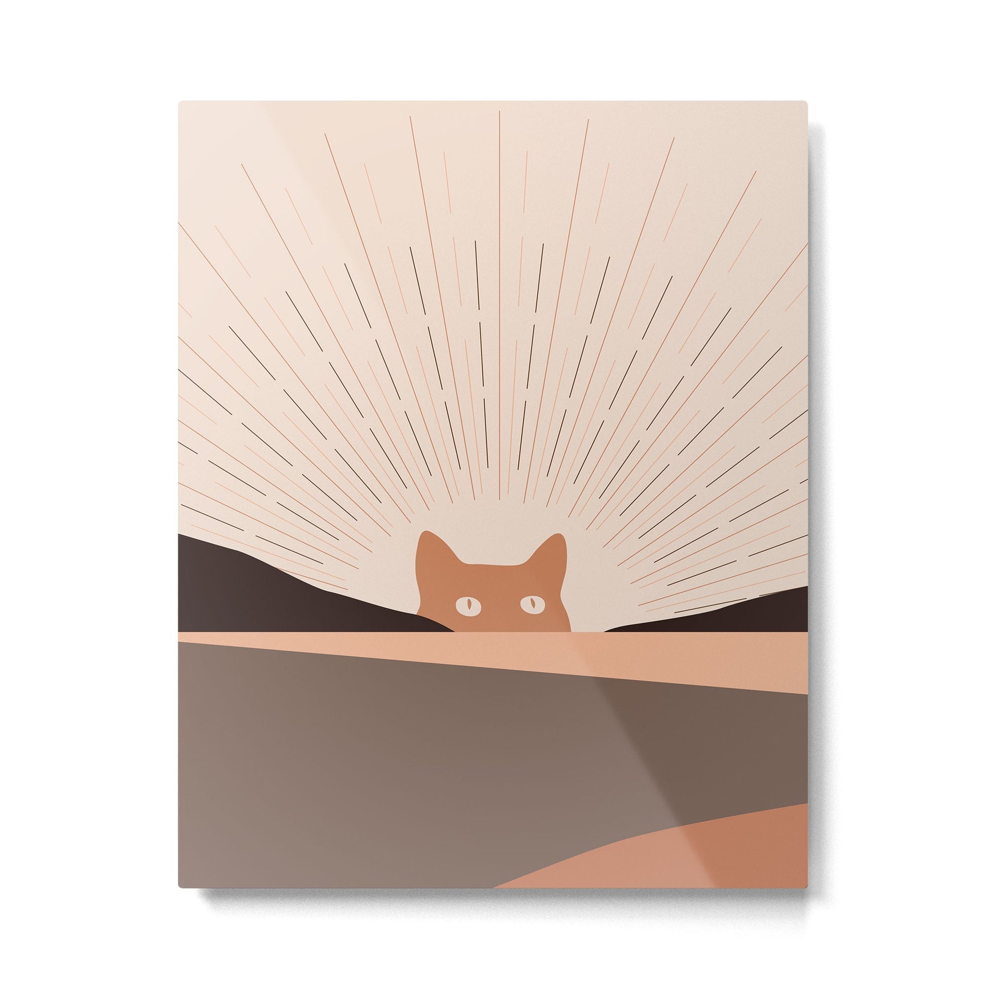 Cat Landscape 124 Metal Print | TeksDecor