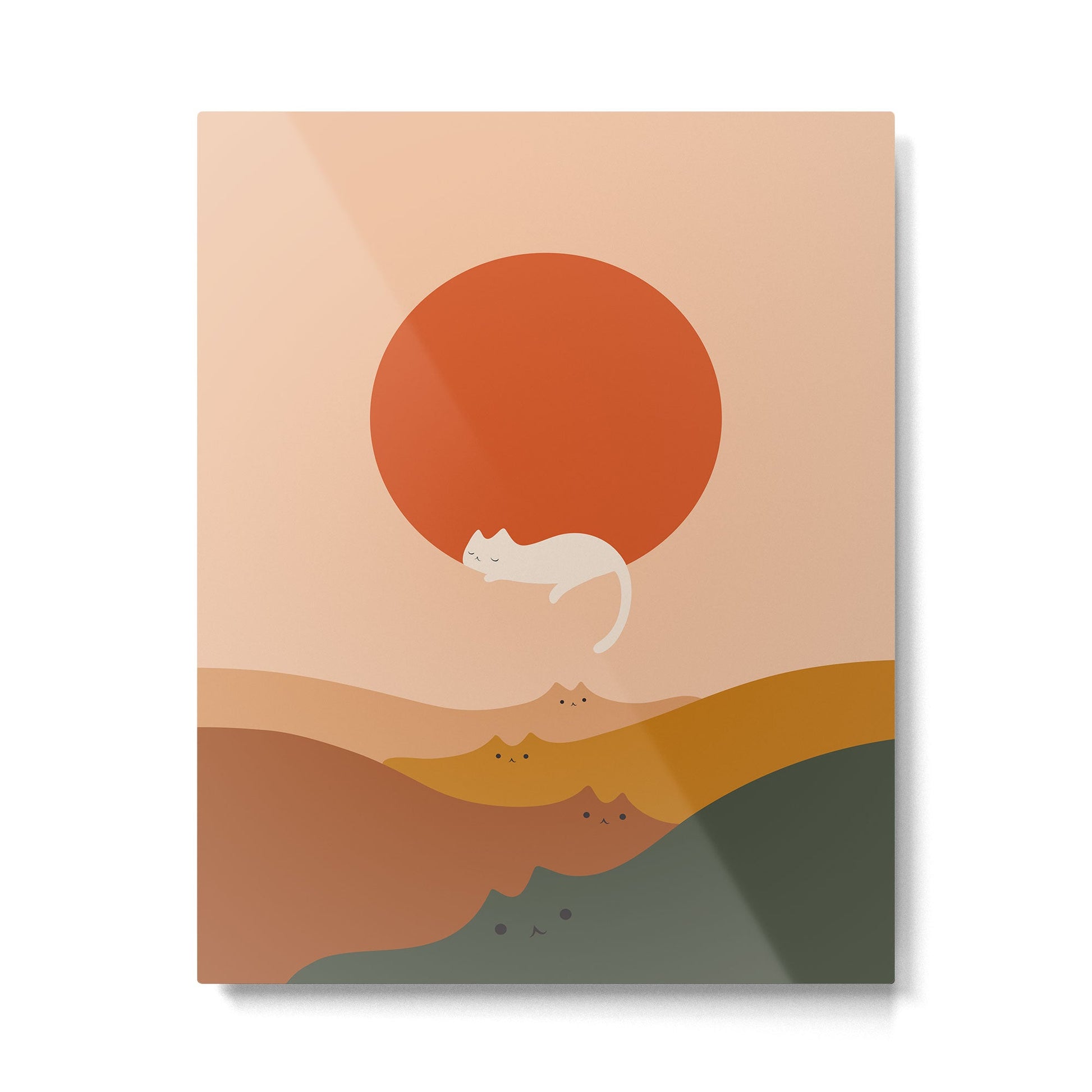 Cat Landscape 127: A Big Hole Metal Print | TeksDecor