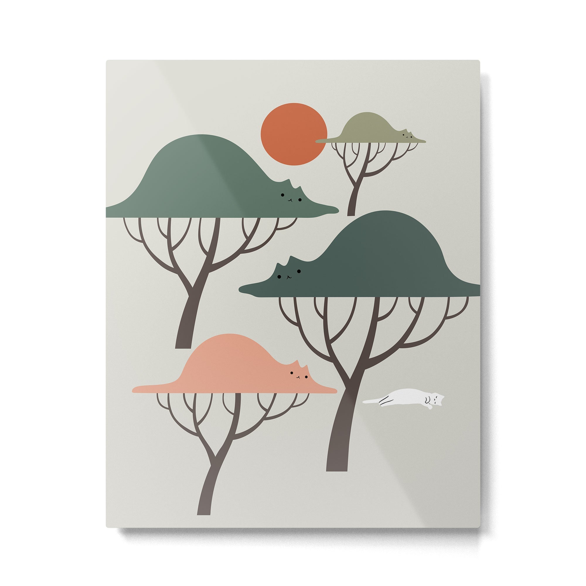 Cat Landscape 128 Metal Print | TeksDecor