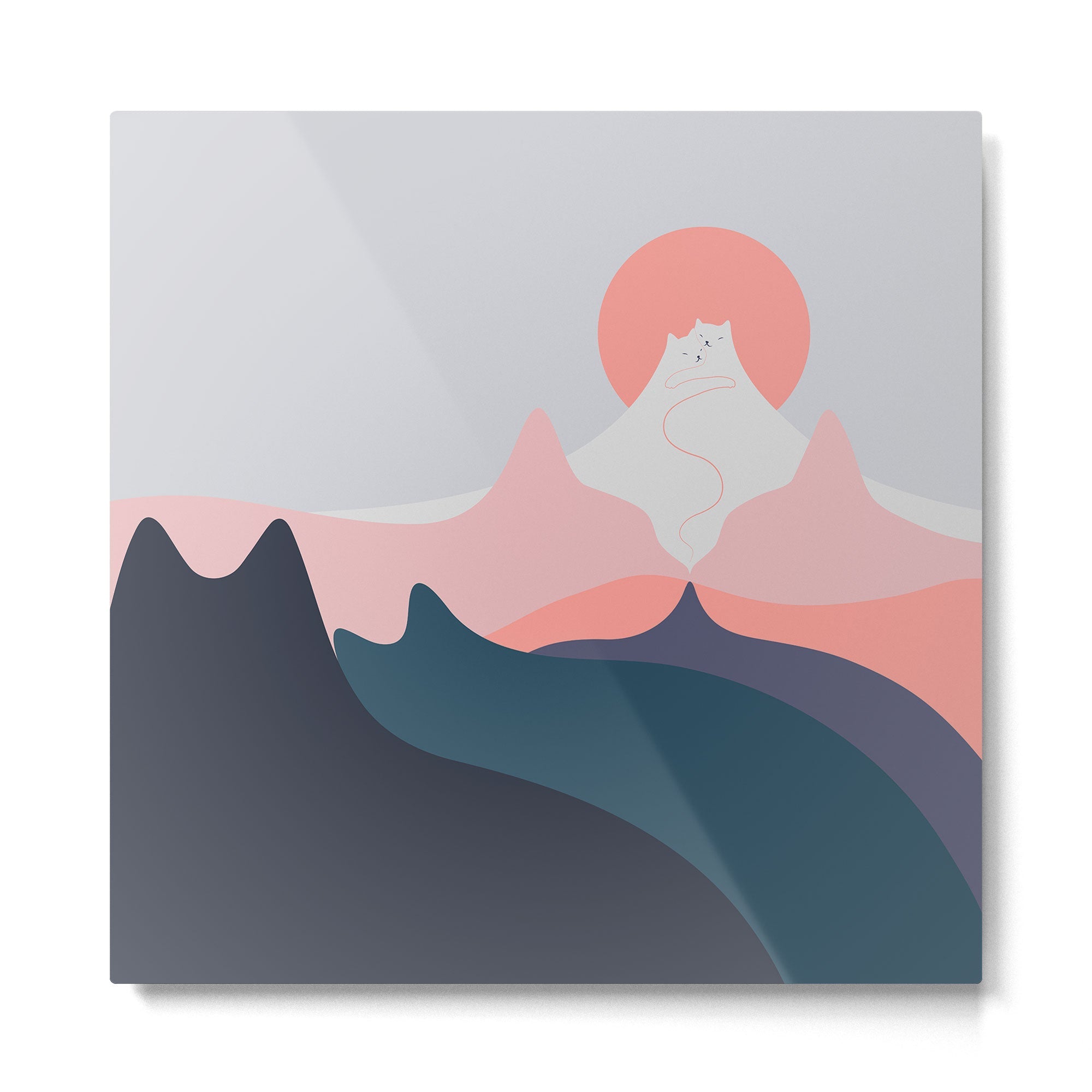 Cat Landscape 129 Metal Print | TeksDecor