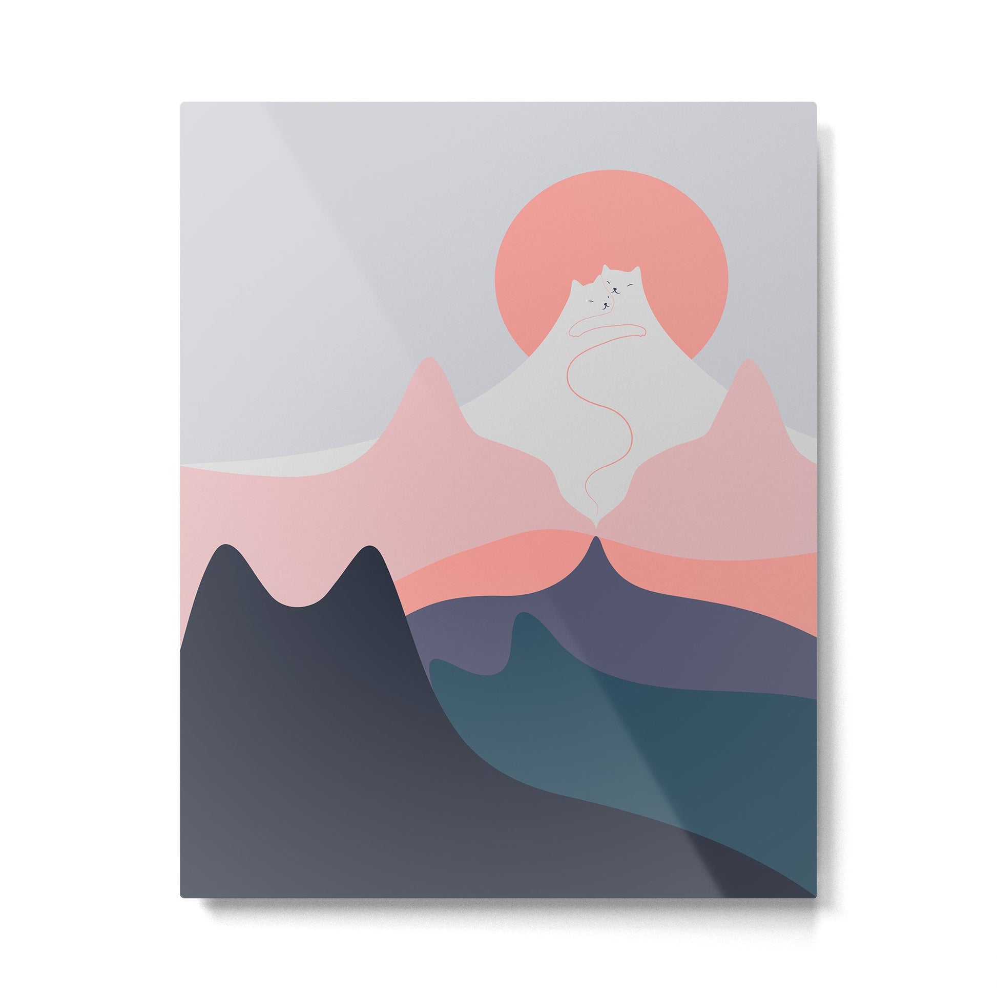 Cat Landscape 129 Metal Print | TeksDecor