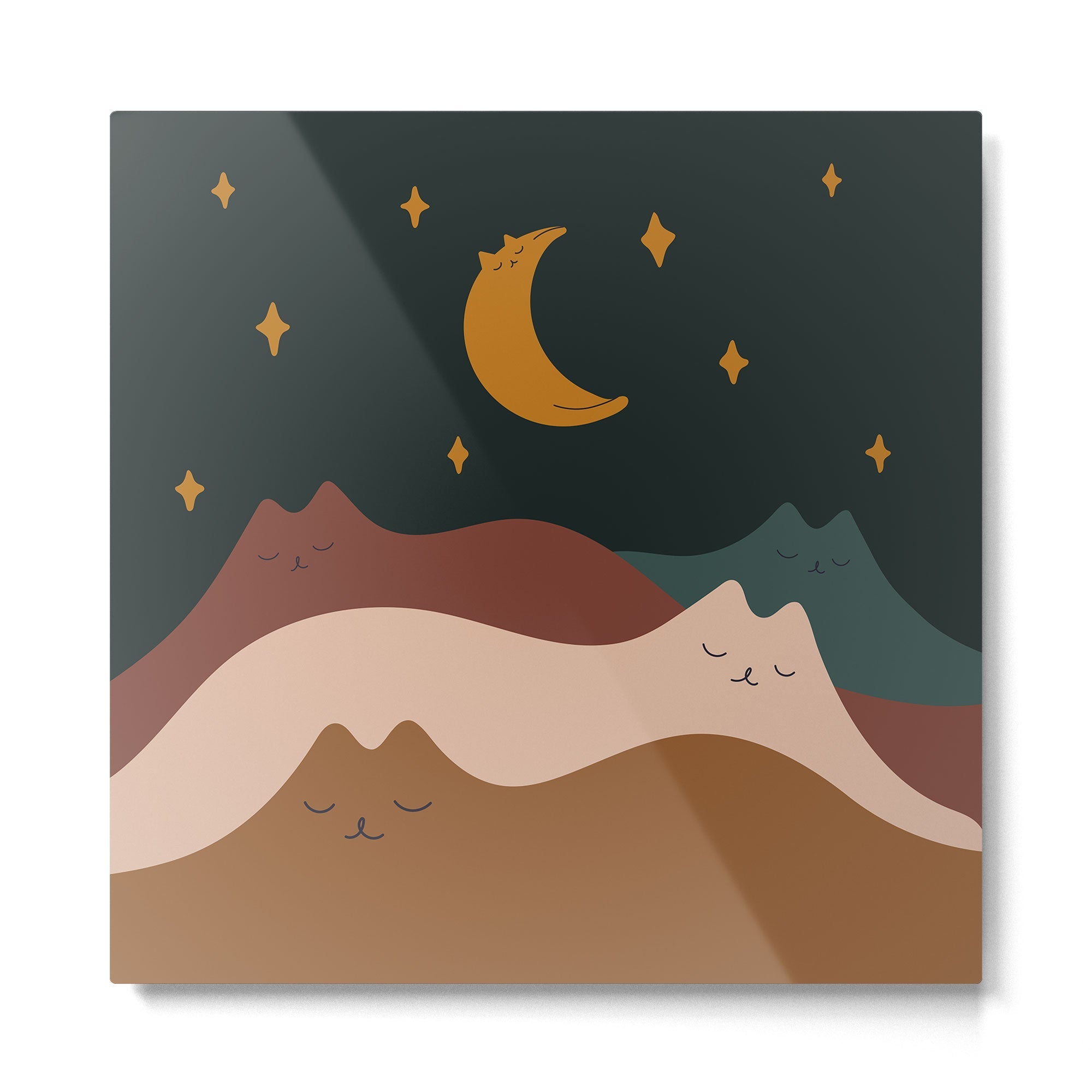 Cat Landscape 133 Metal Print | TeksDecor