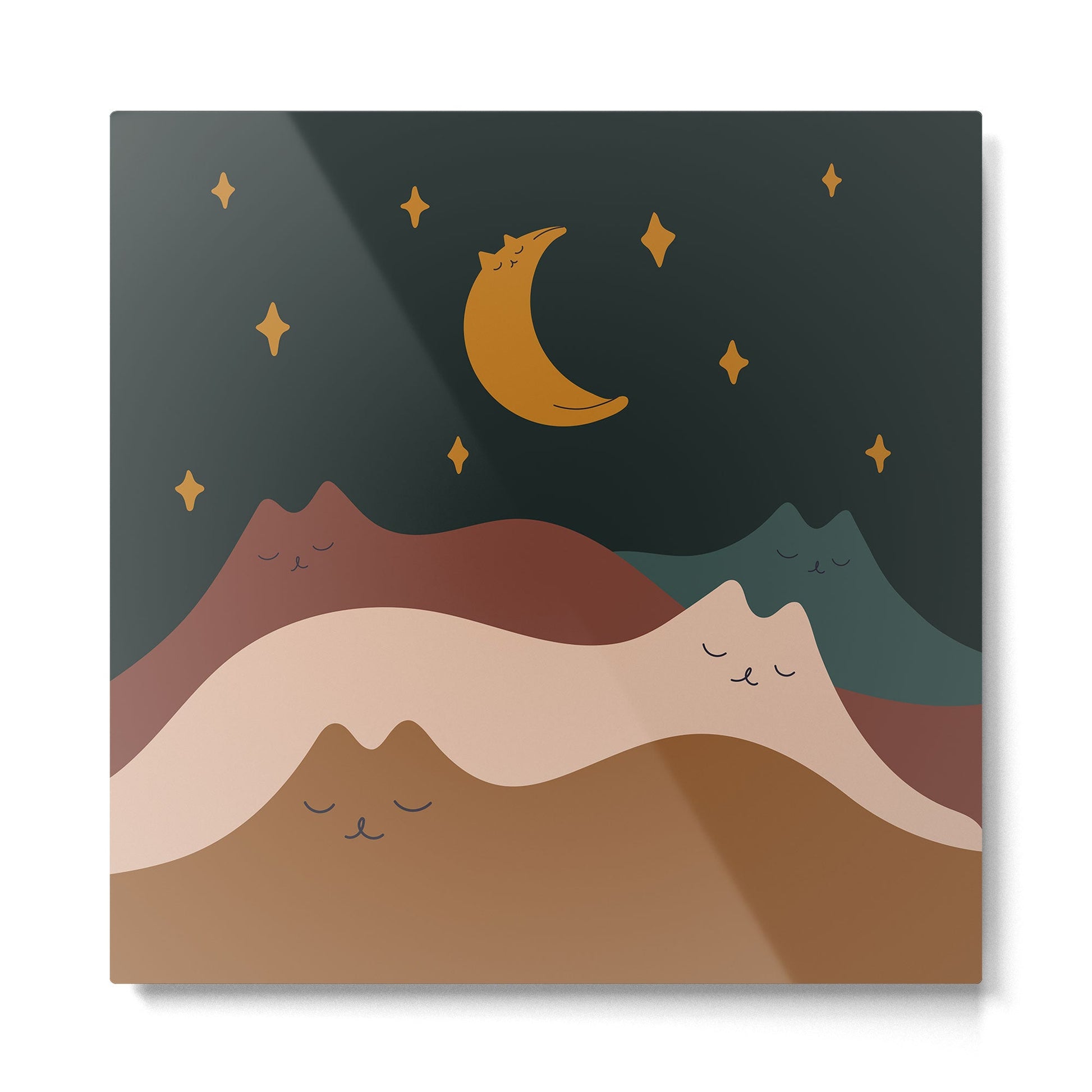 Cat Landscape 133 Metal Print | TeksDecor