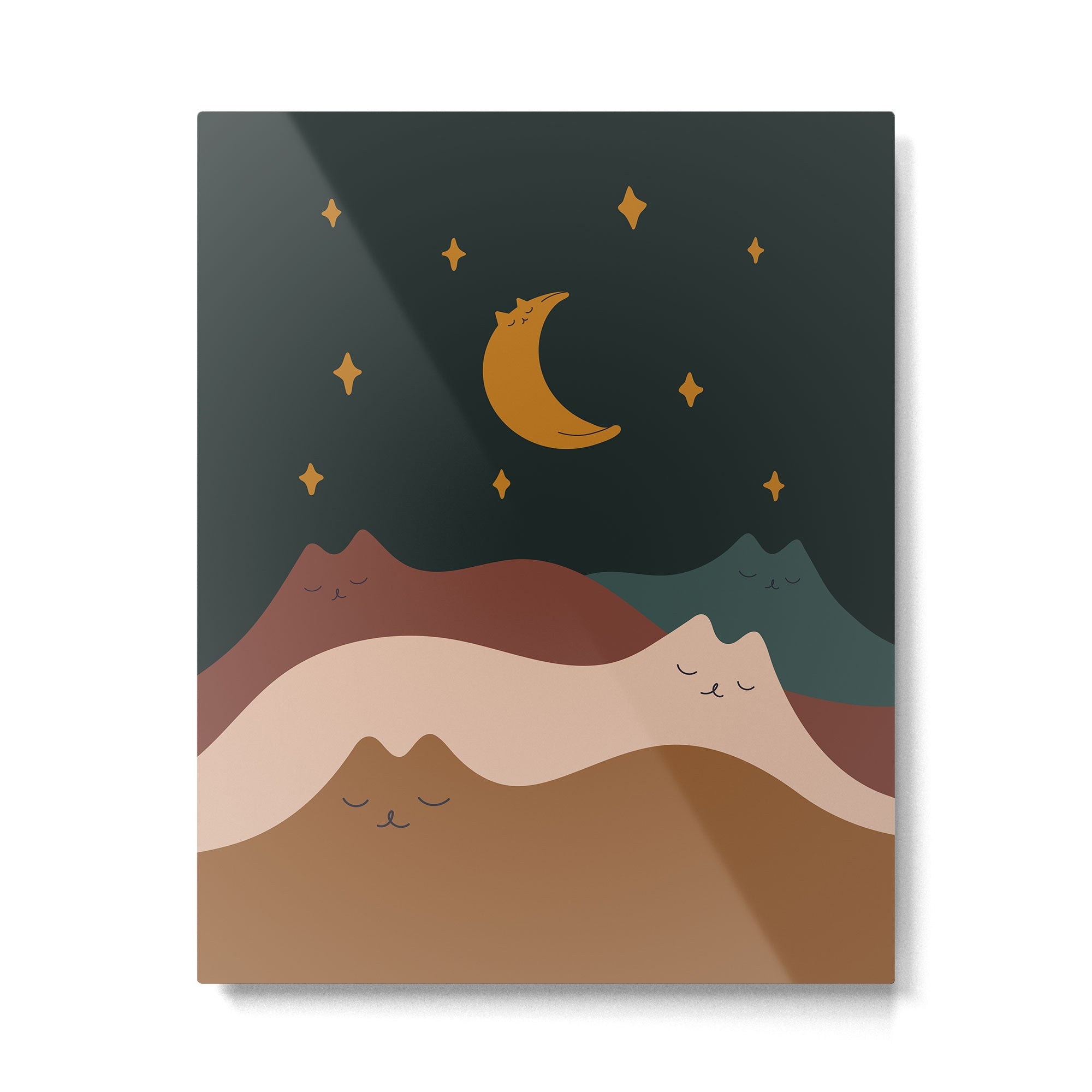 Cat Landscape 133 Metal Print | TeksDecor