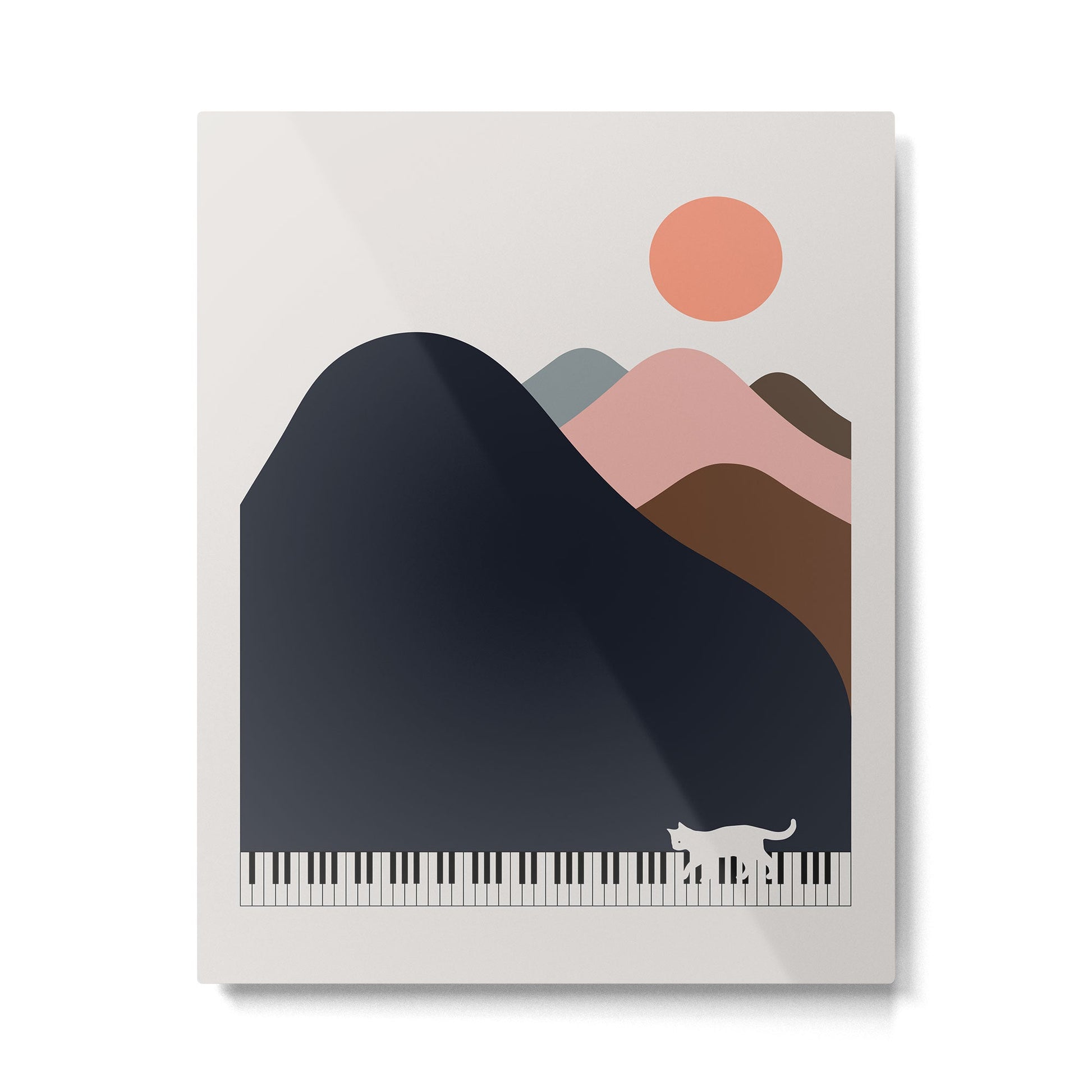 Cat Landscape 70 Metal Print | TeksDecor