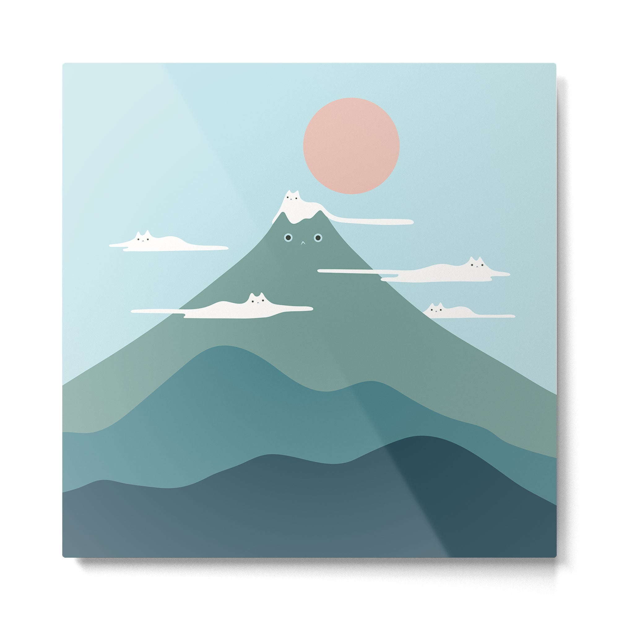 Cat Landscape 72B Metal Print | TeksDecor