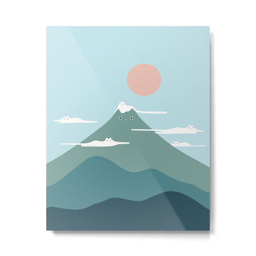 Cat Landscape 72B Metal Print | TeksDecor