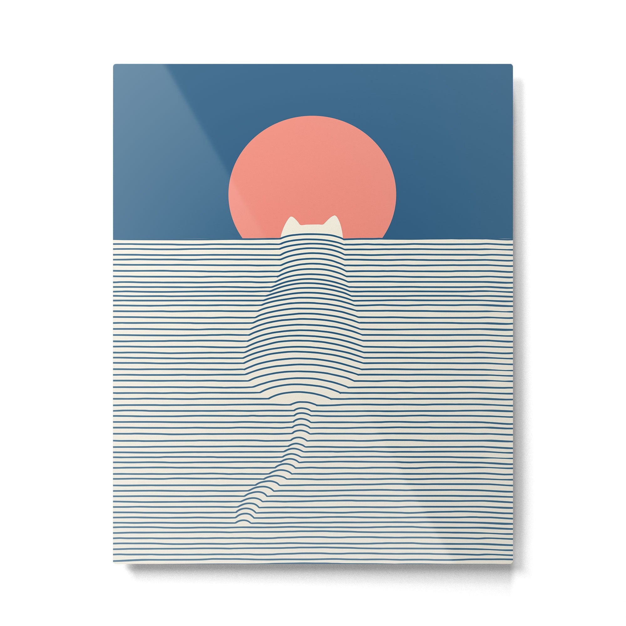Cat Landscape 77 Metal Print | TeksDecor