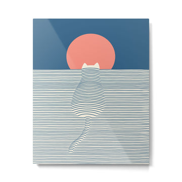 Cat Landscape 77 Metal Print | TeksDecor