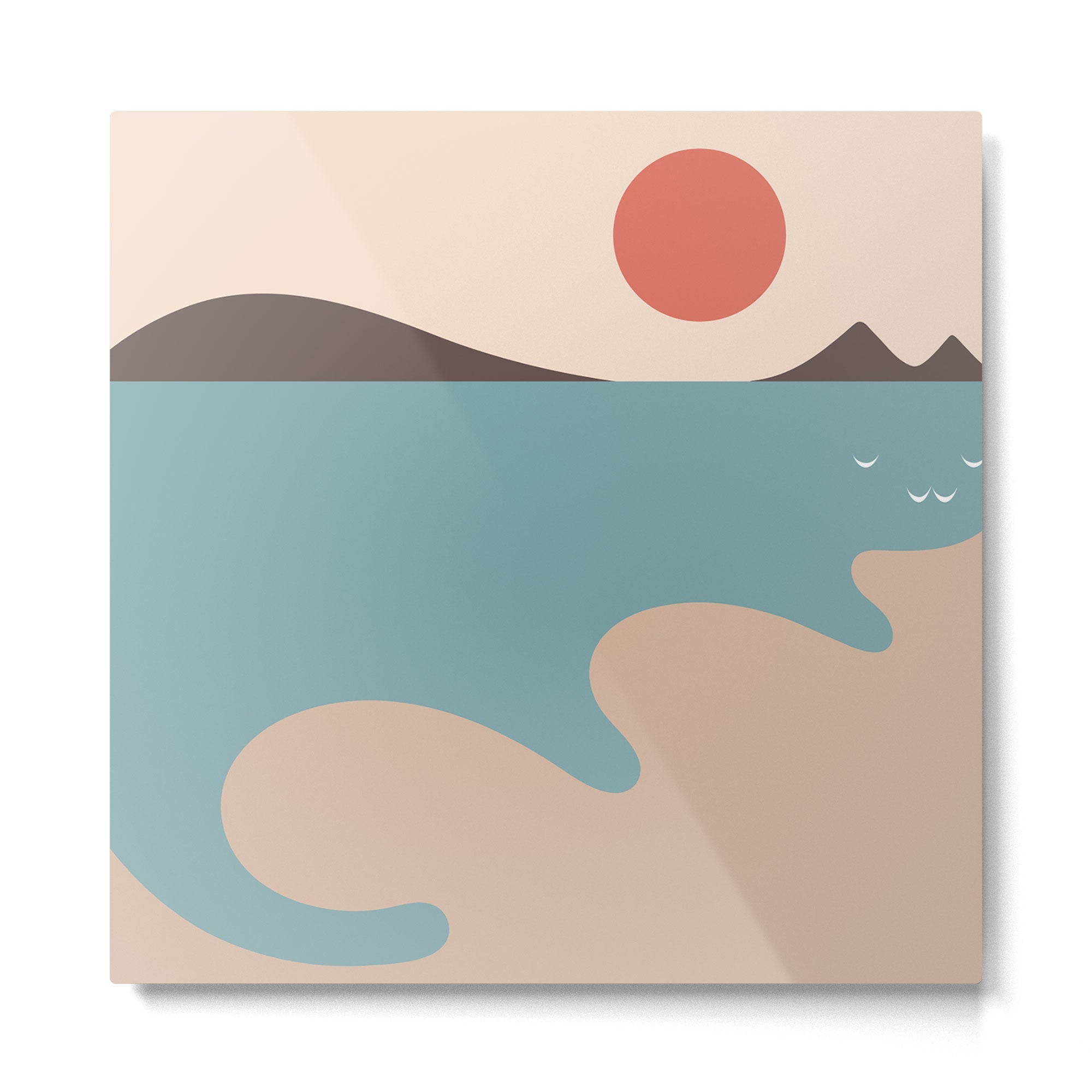 Cat Landscape 79 Metal Print | TeksDecor