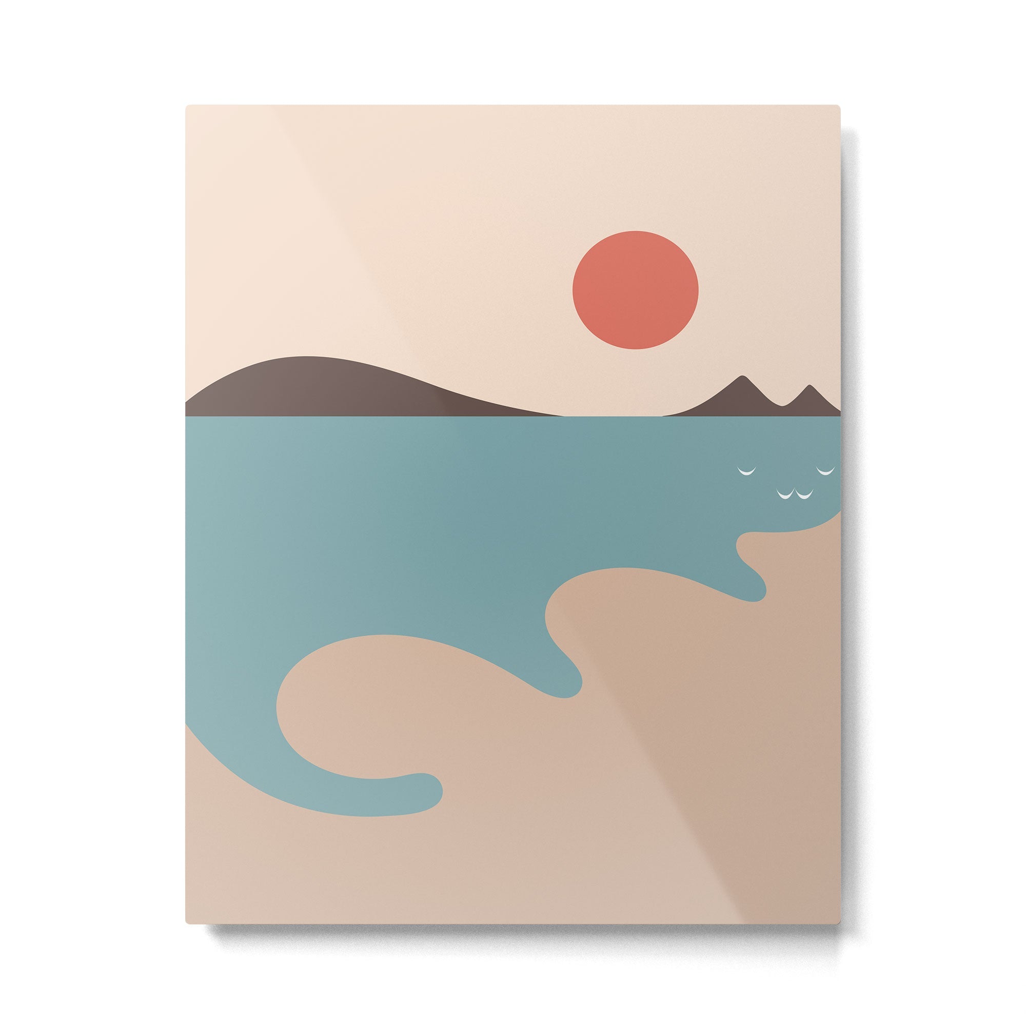 Cat Landscape 79 Metal Print | TeksDecor