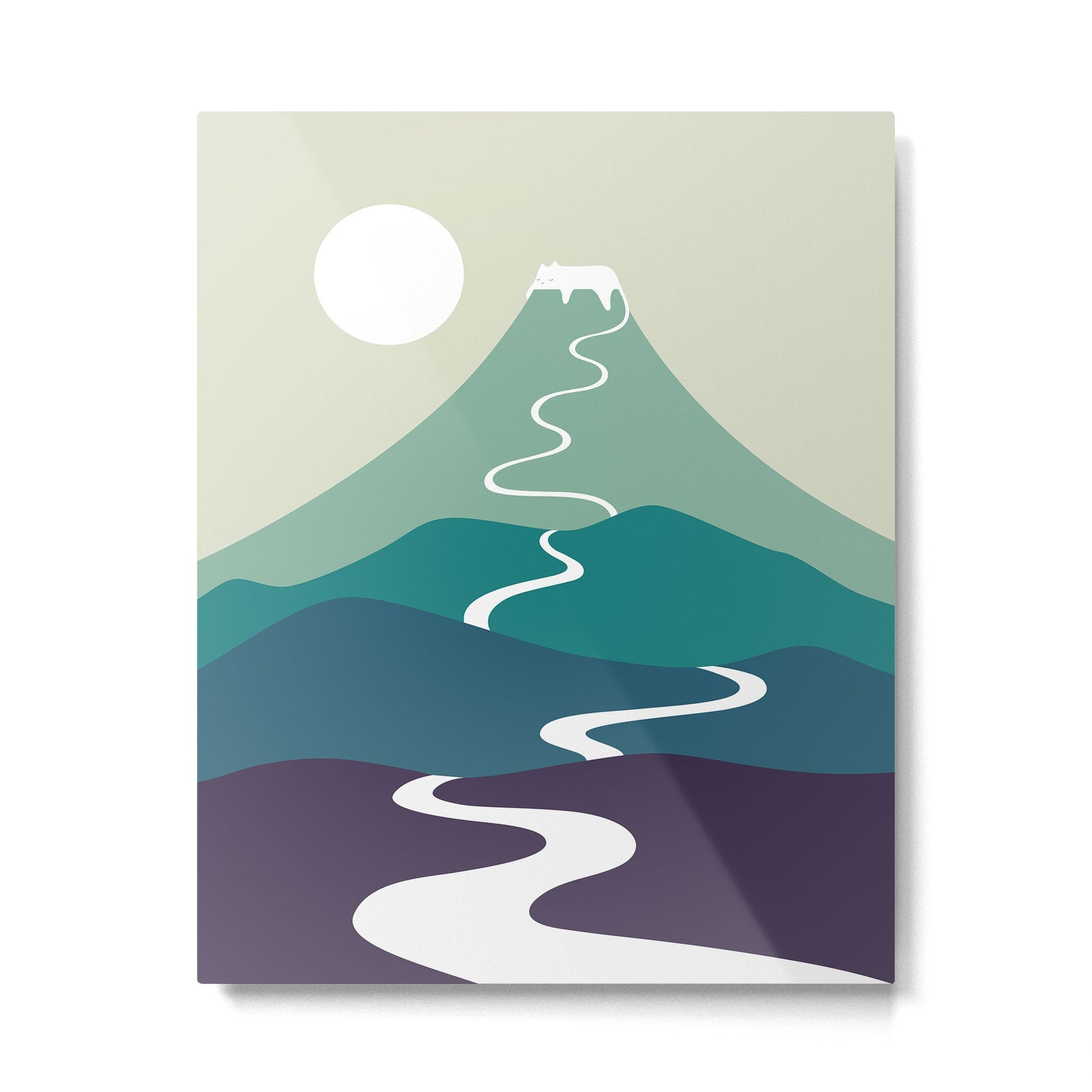 Cat Landscape 80 Metal Print | TeksDecor
