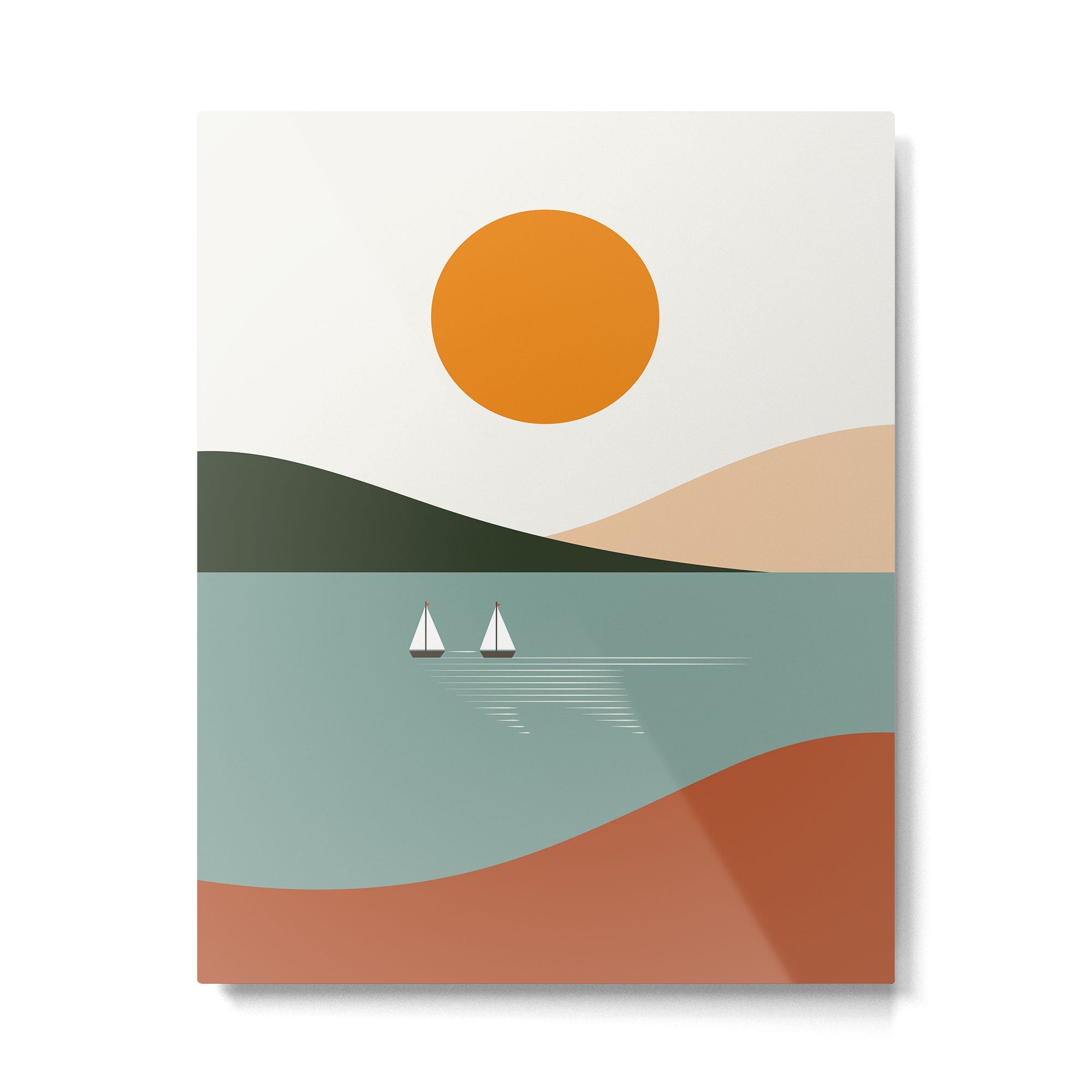 Cat Landscape 81 Metal Print | TeksDecor