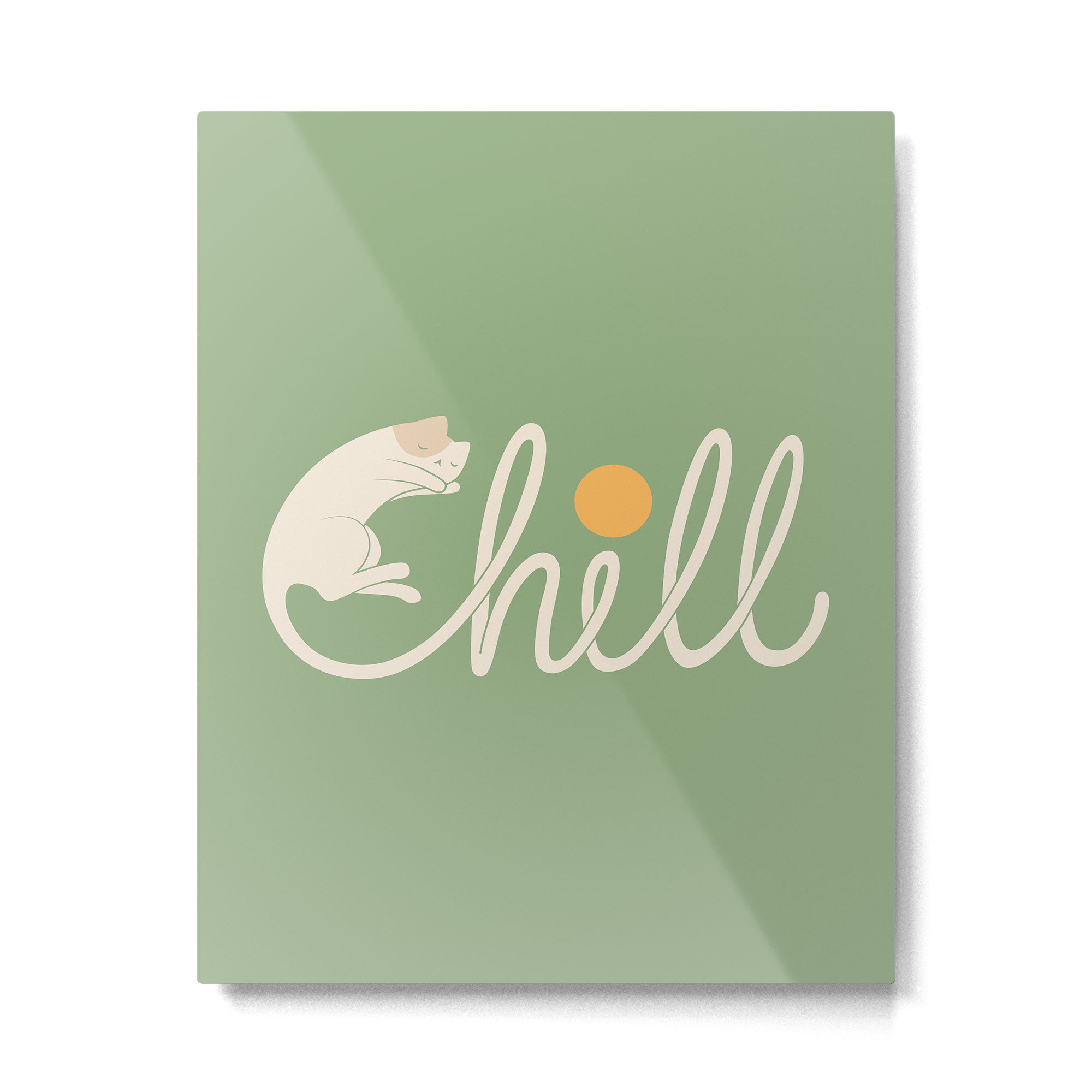 Cat Landscape 85: Chill Metal Print | TeksDecor