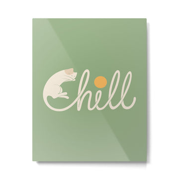 Cat Landscape 85: Chill Metal Print | TeksDecor