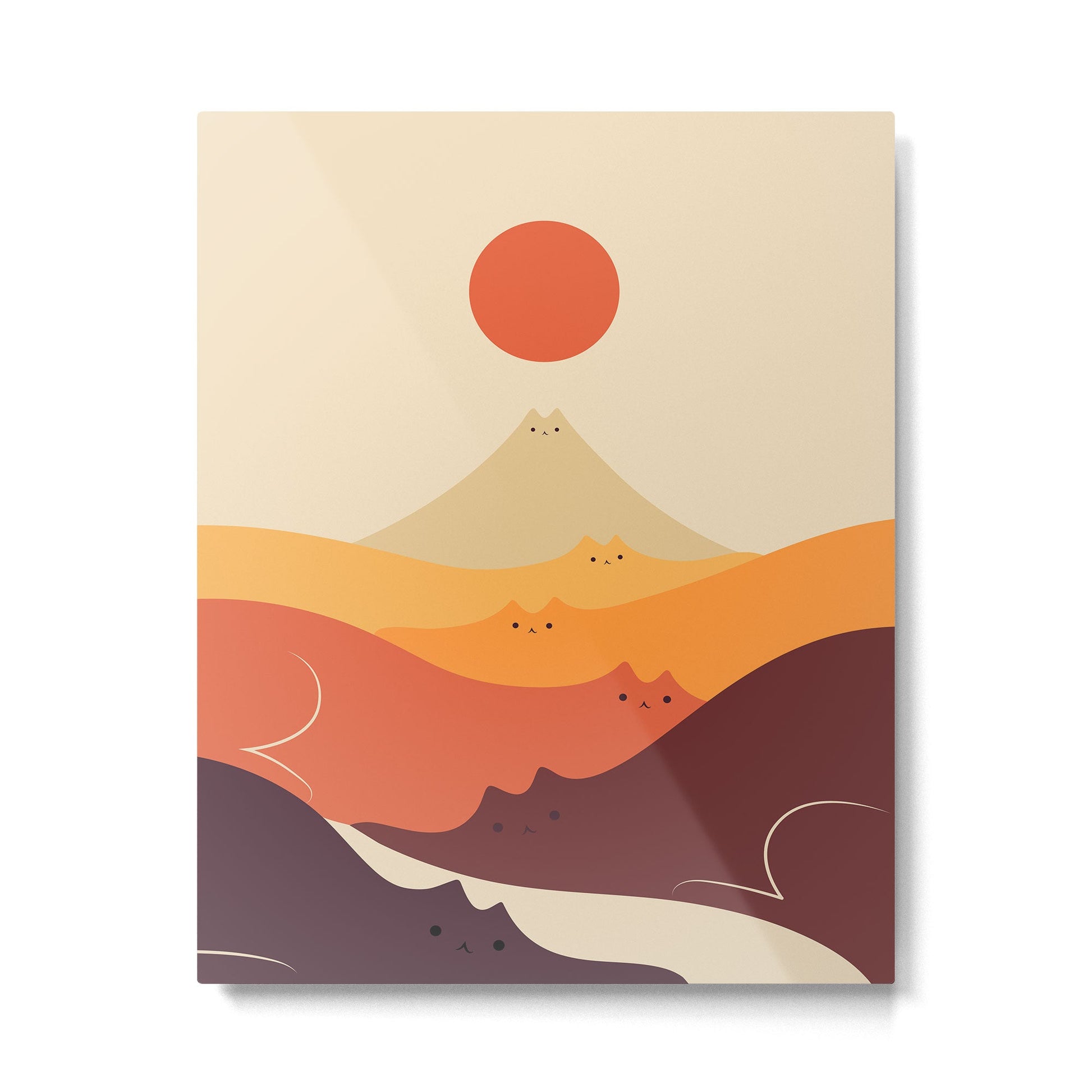 Cat Landscape 87 Metal Print | TeksDecor
