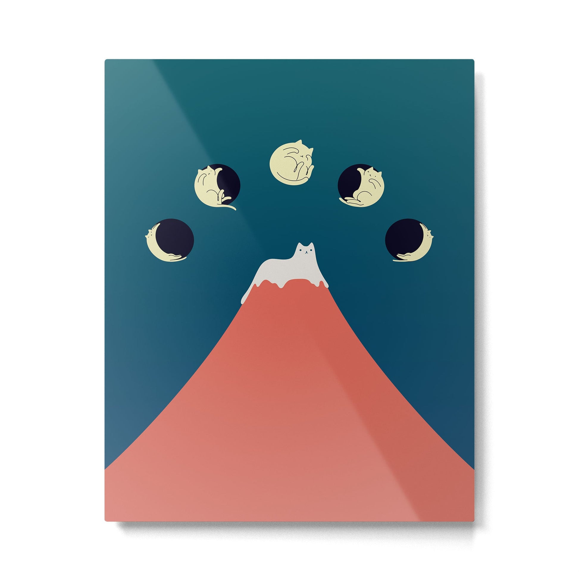 Cat Landscape 88 Metal Print | TeksDecor