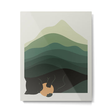 Cat Landscape 8B: Where does the Sun go? Metal Print | TeksDecor