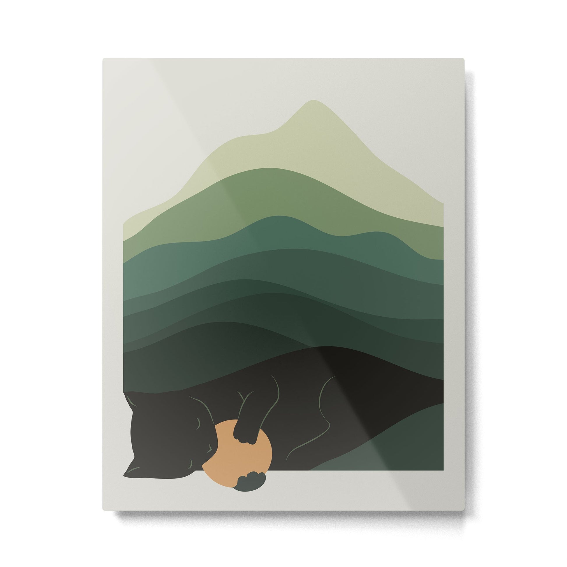 Cat Landscape 8B: Where does the Sun go? Metal Print | TeksDecor