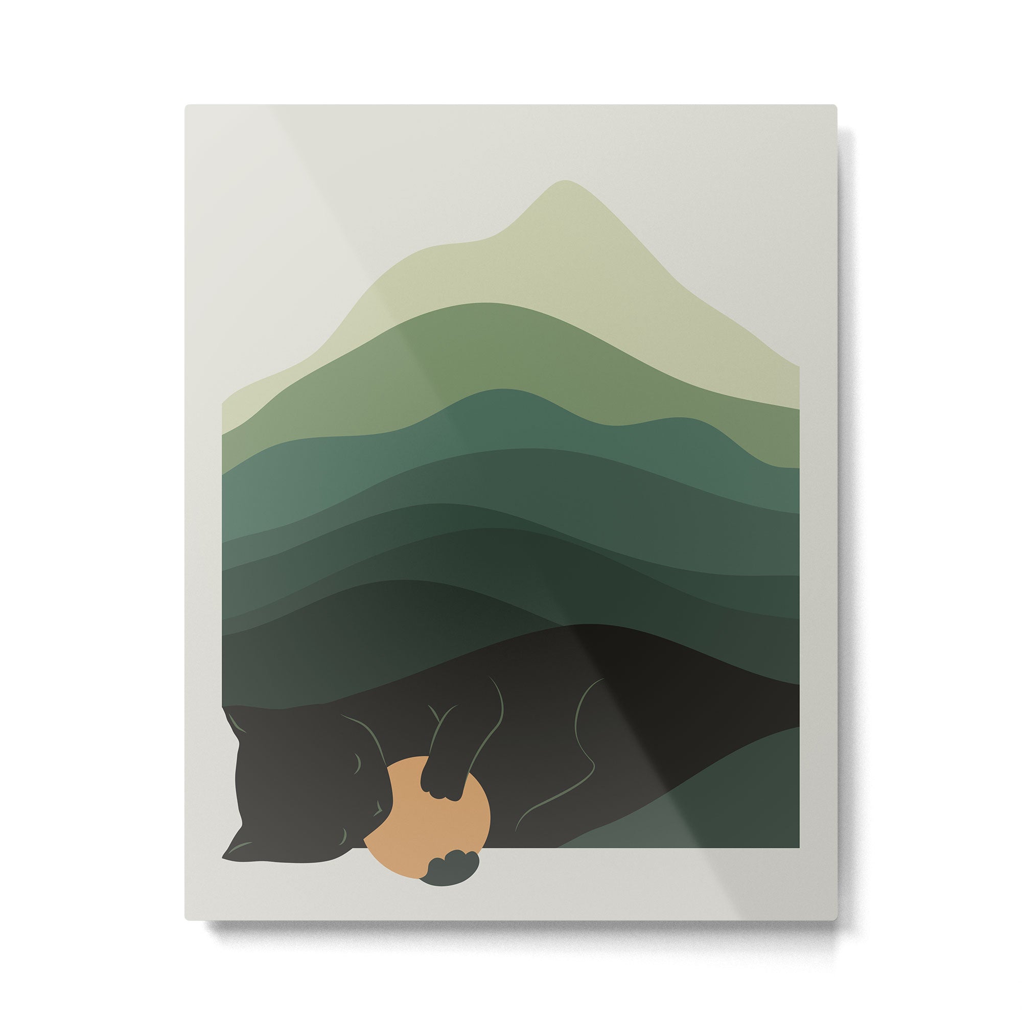 Cat Landscape 8B: Where does the Sun go? Metal Print | TeksDecor