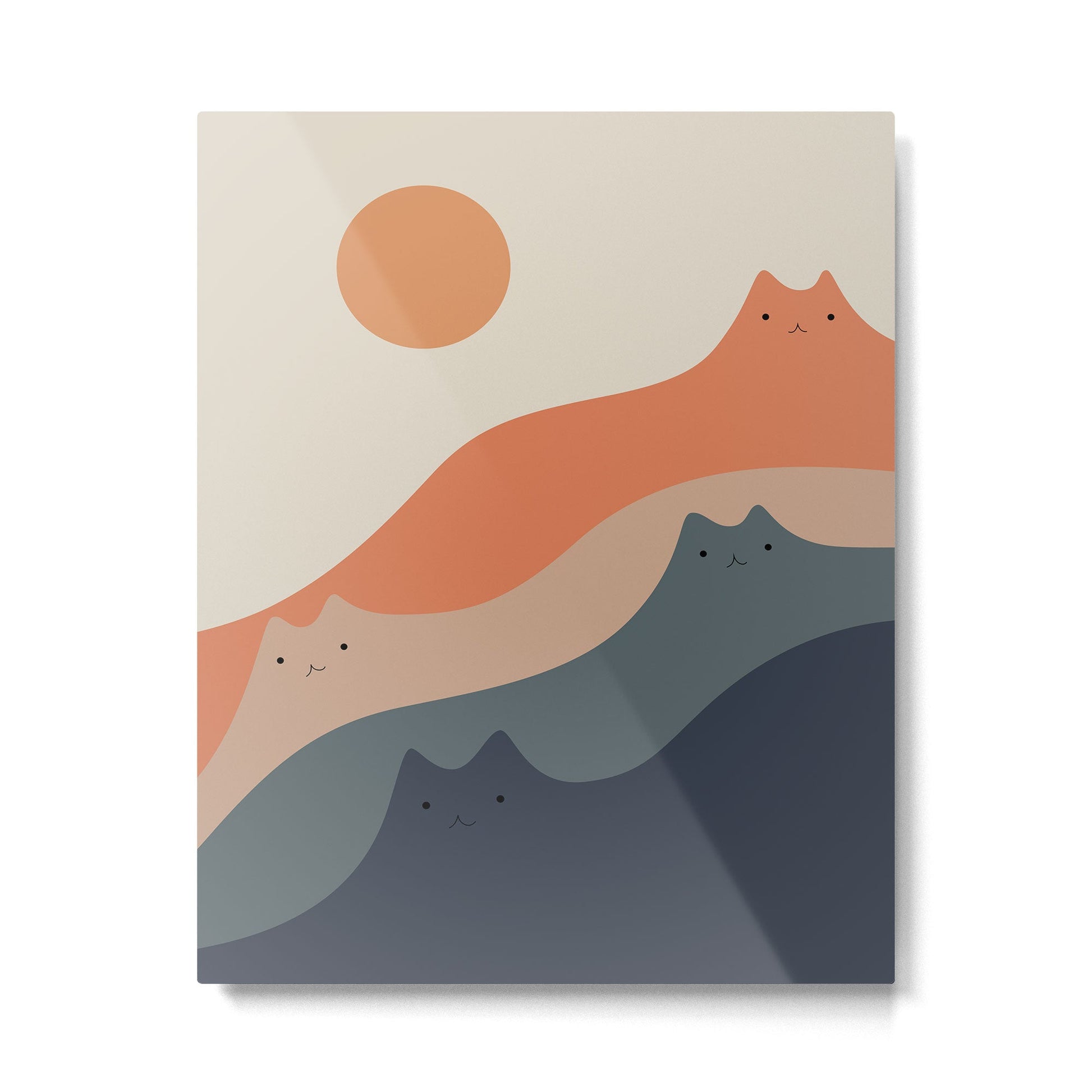 Cat Landscape 90 Metal Print | TeksDecor