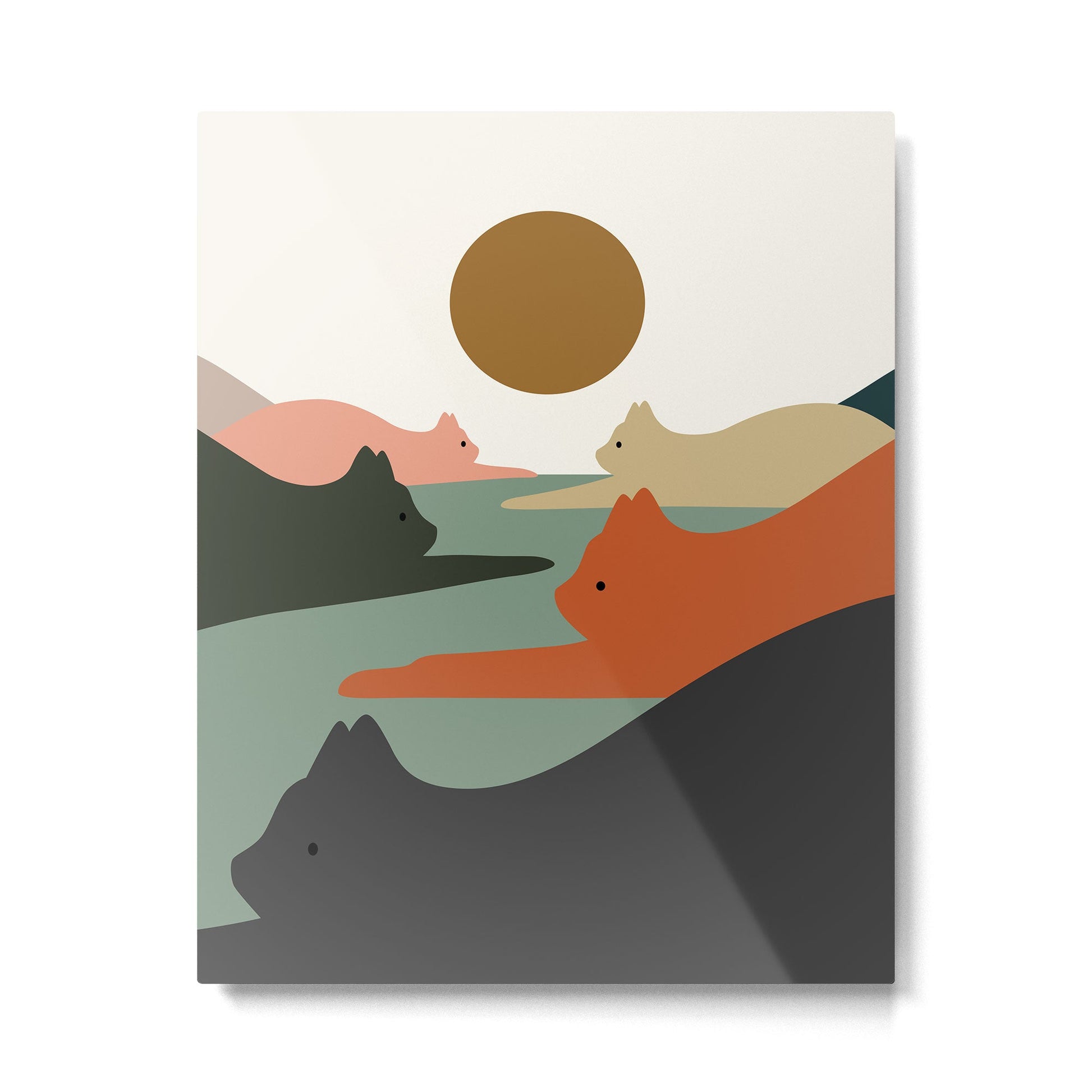 Cat Landscape 93 Metal Print | TeksDecor