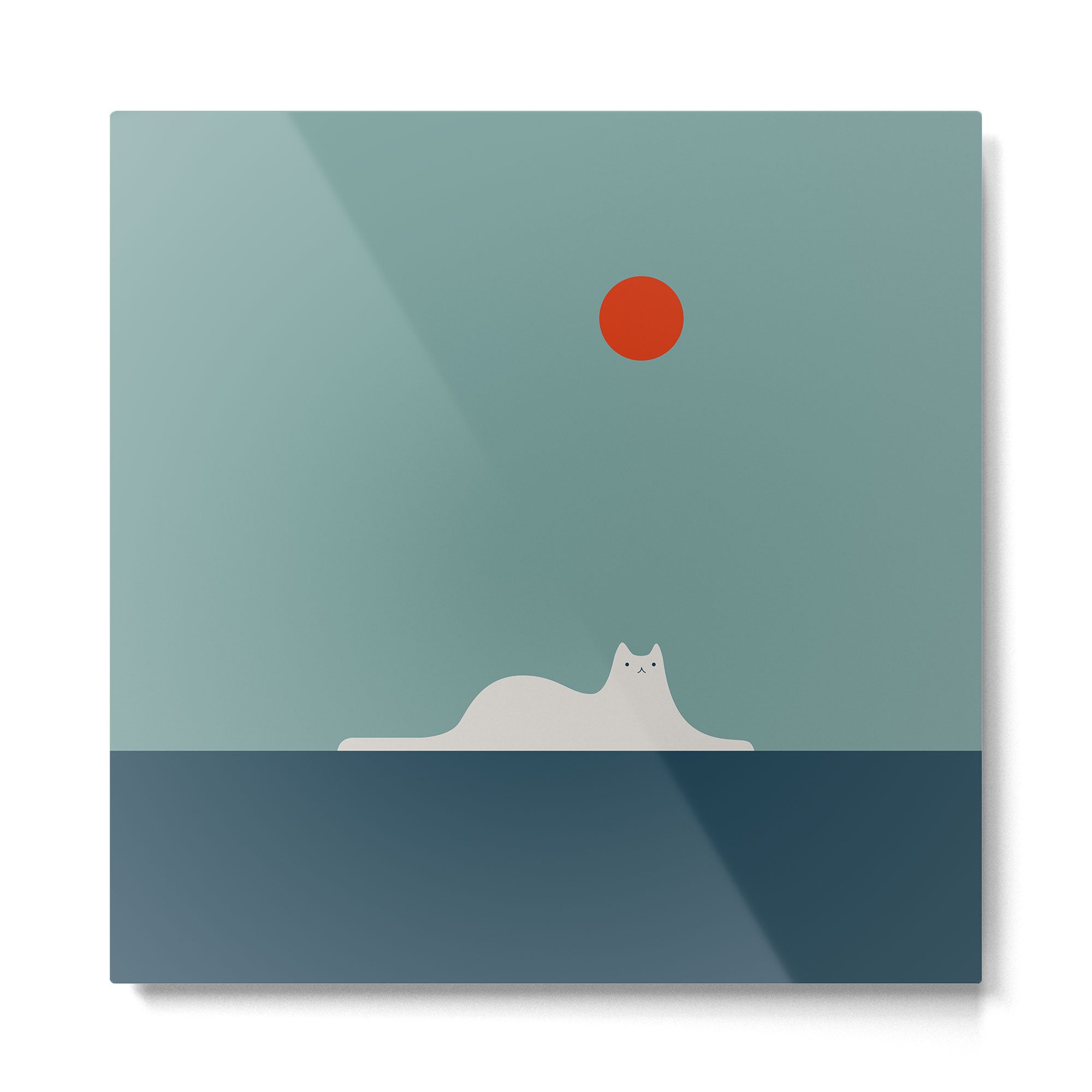 Cat Landscape 95 Metal Print | TeksDecor