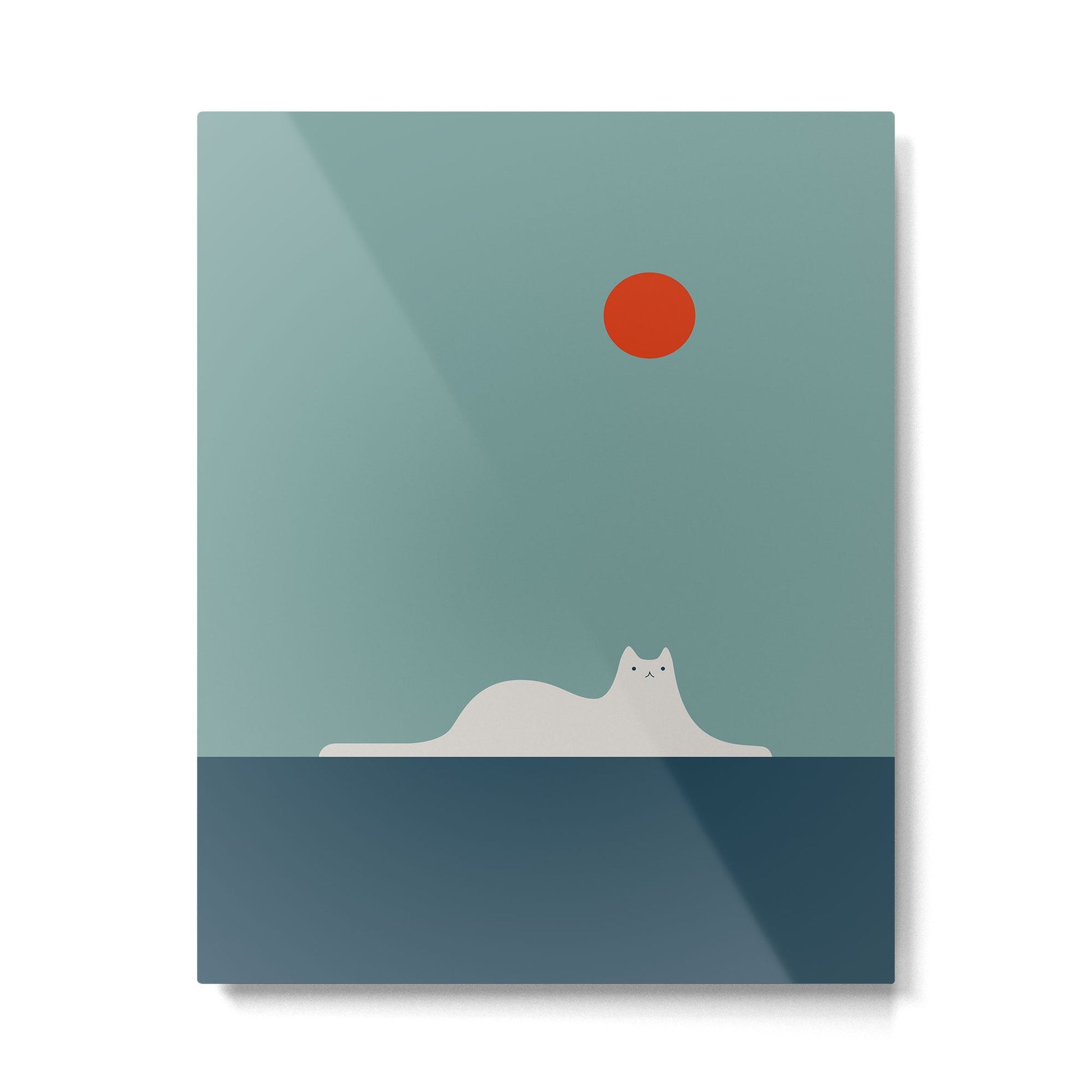 Cat Landscape 95 Metal Print | TeksDecor