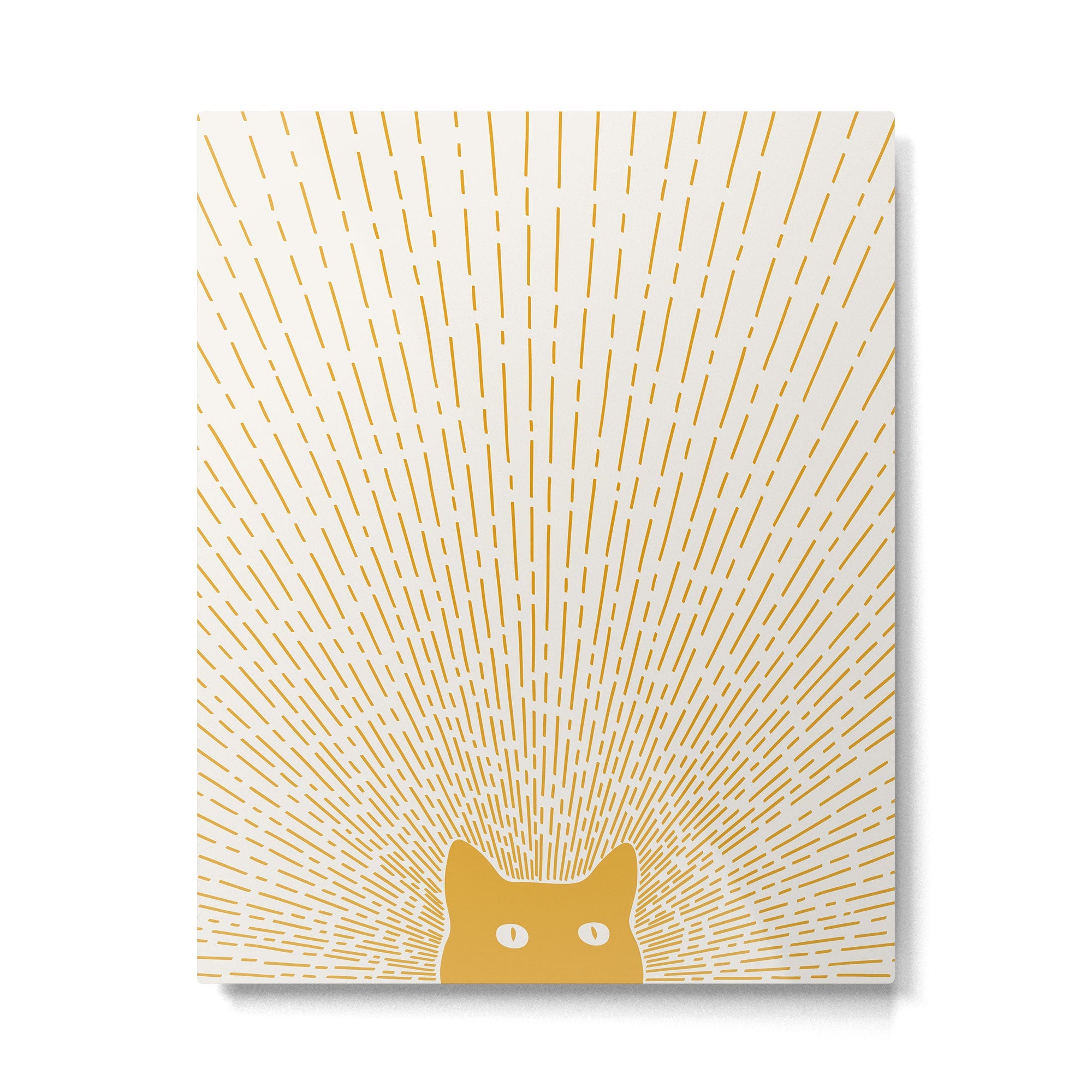 Cat Landscape 96: Good Meowning Metal Print | TeksDecor