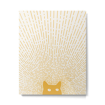 Cat Landscape 96: Good Meowning Metal Print | TeksDecor