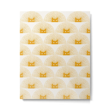 Good Meowning Pattern Metal Print | TeksDecor