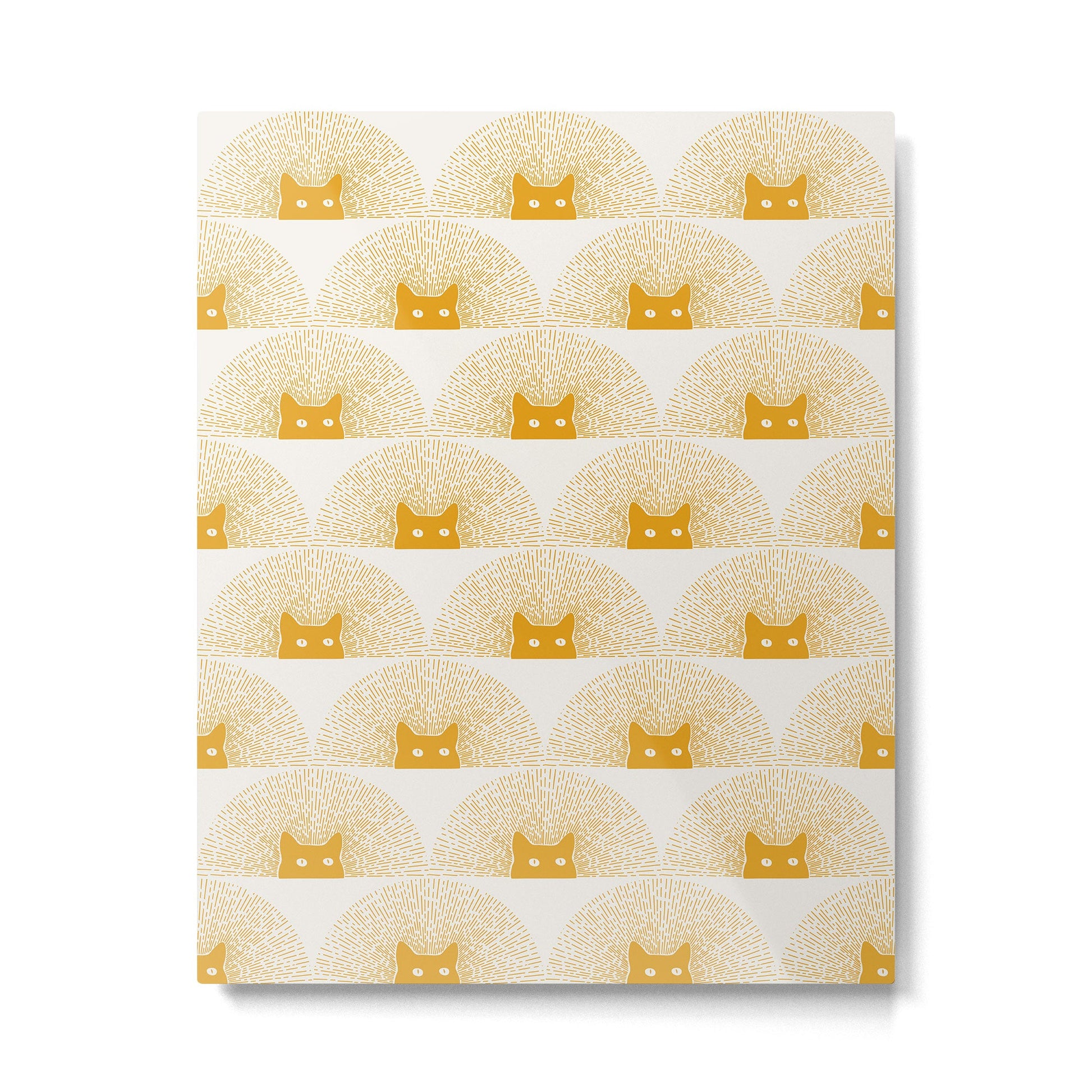 Good Meowning Pattern Metal Print | TeksDecor