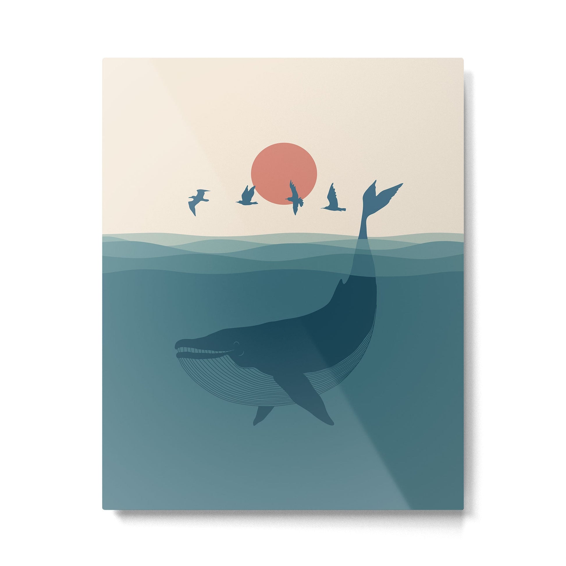 I'm like a bird - Whale Metal Print | TeksDecor