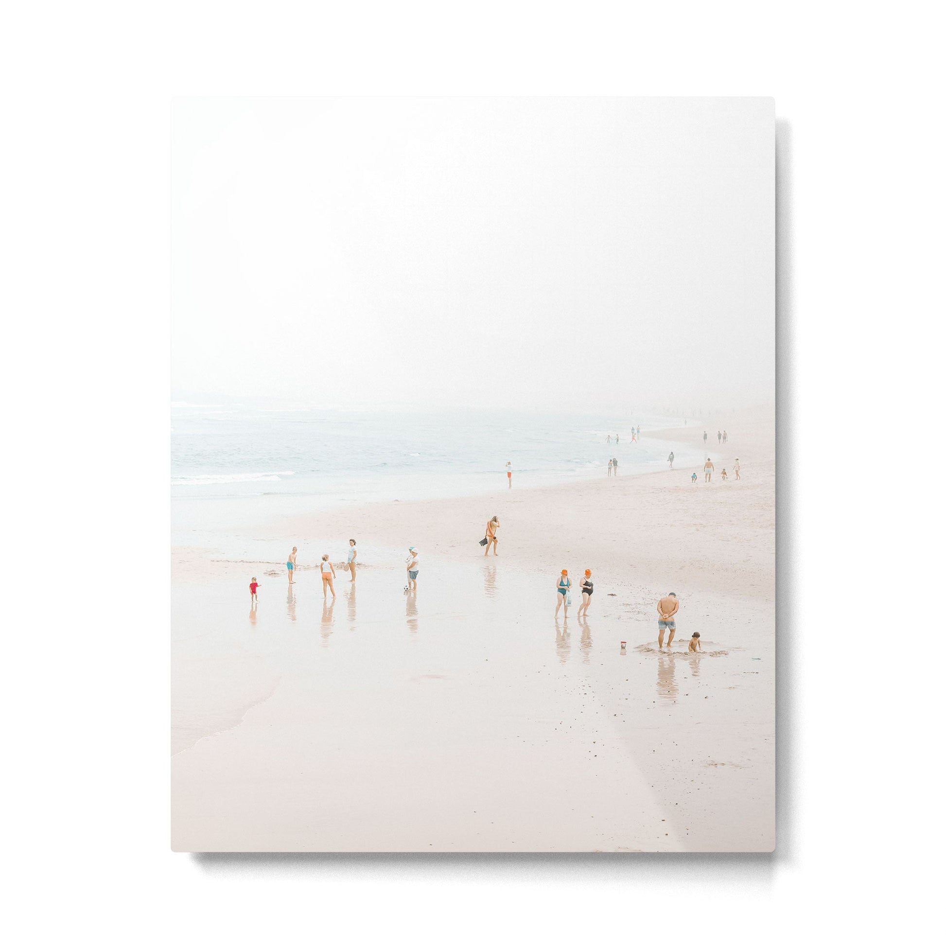 At The Beach (five) - minimal beach series - ocean sea photography by Ingrid Beddoes Metal Print | TeksDecor